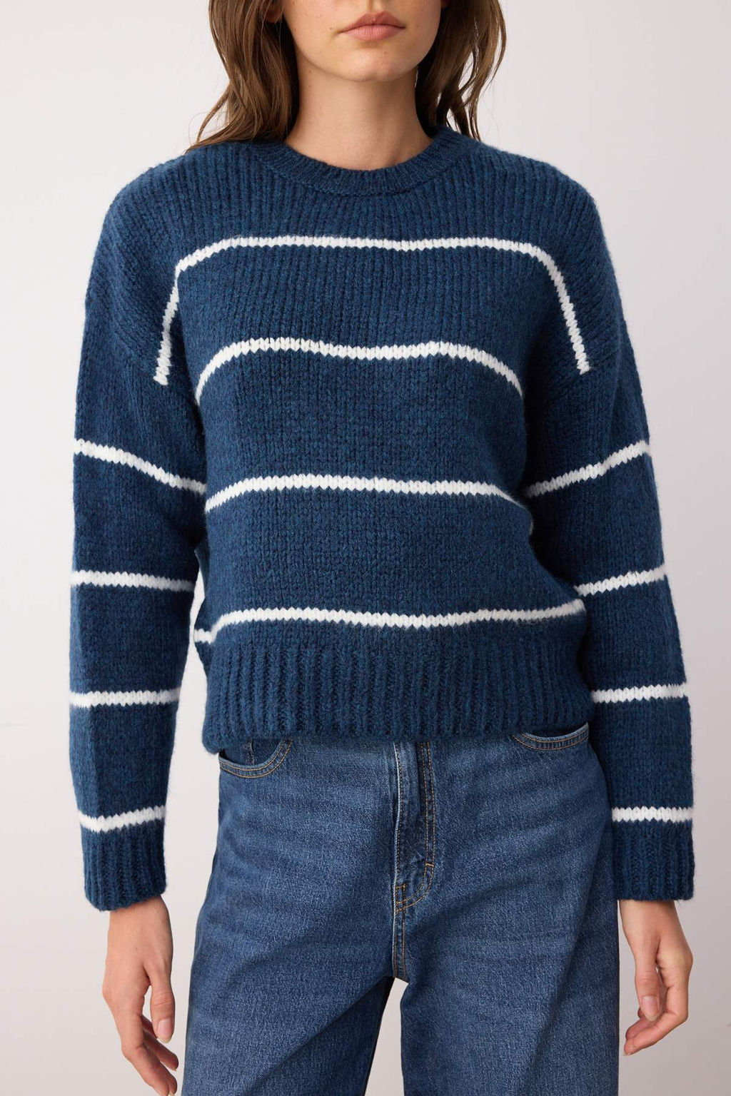 Ekru Genis Kal?p Yumusak Dokulu Basic Triko Kazak TWOAW23KZ00185 - Trendyolmilla фото 15