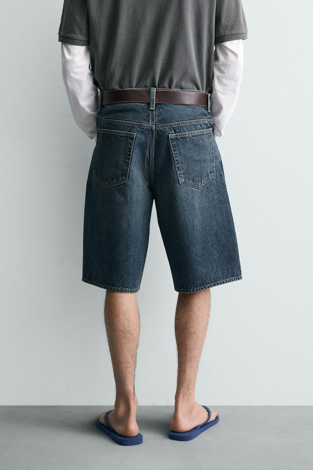 BERMUDA DENIM BAGGY FIT / Azul - Zara фото 3