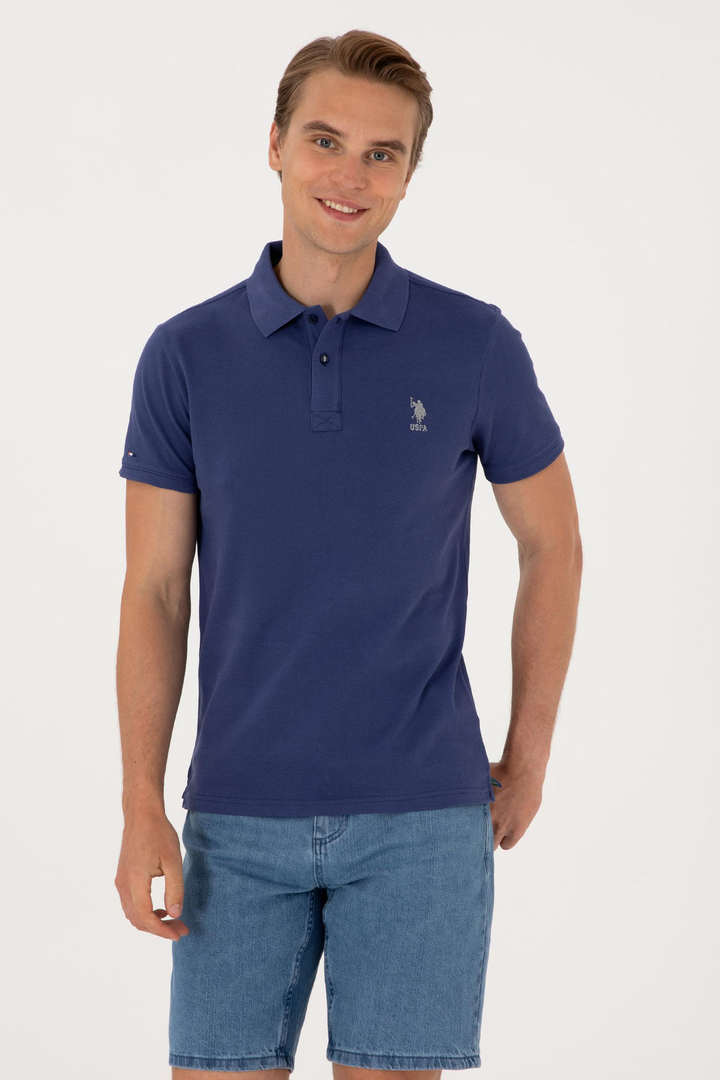 Erkek A__k Lacivert Basic Ti__rt