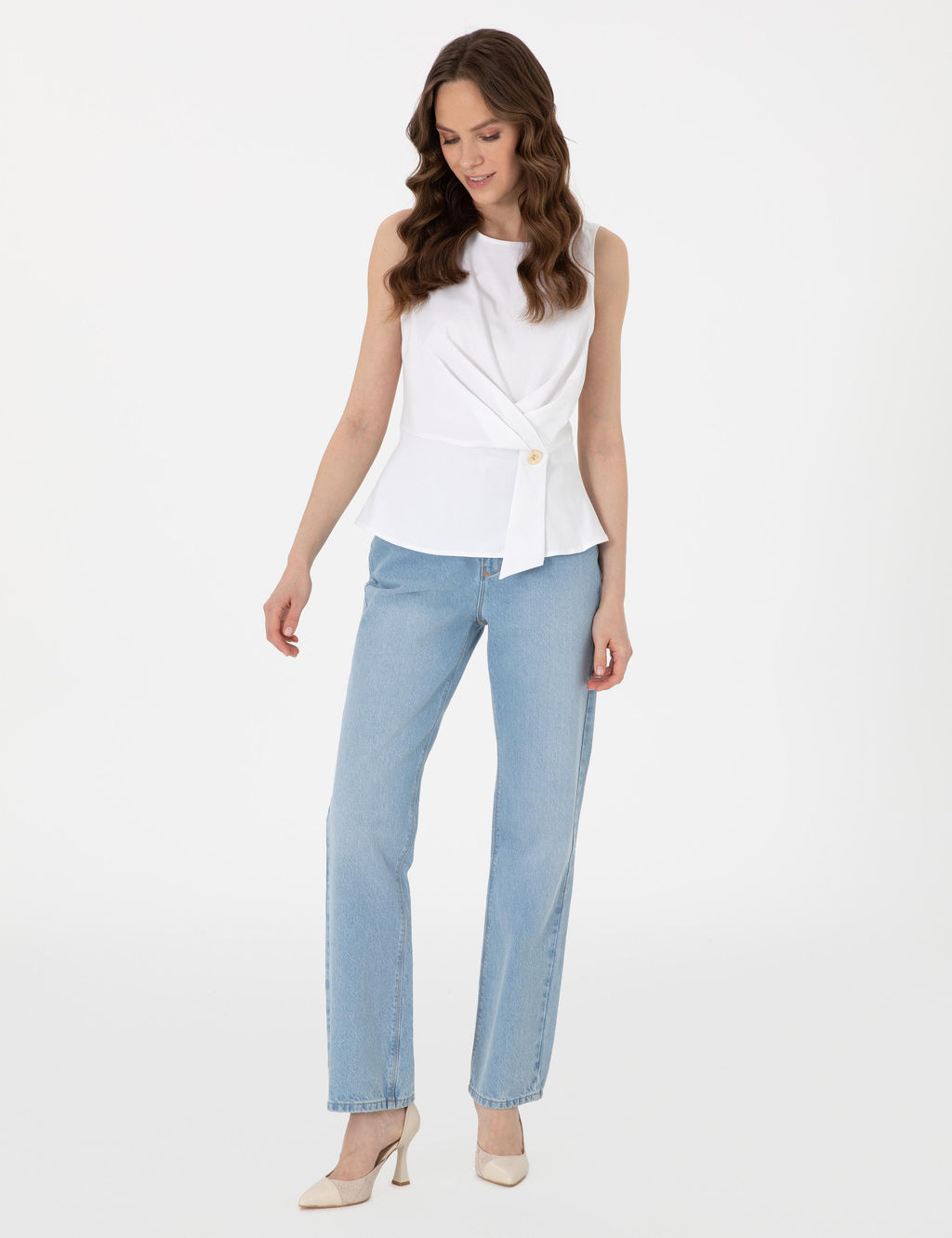 Beyaz Slim Fit Bluz - Pierre cardin фото 4