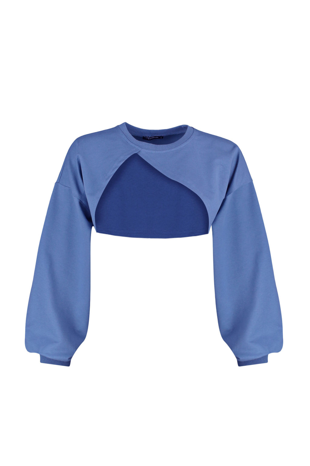 TRENDYOLMILLA Antrasit Asimetrik Super Crop Bisiklet Yaka Ince Orme Sweatshirt TWOAW23SW00531  фото 6