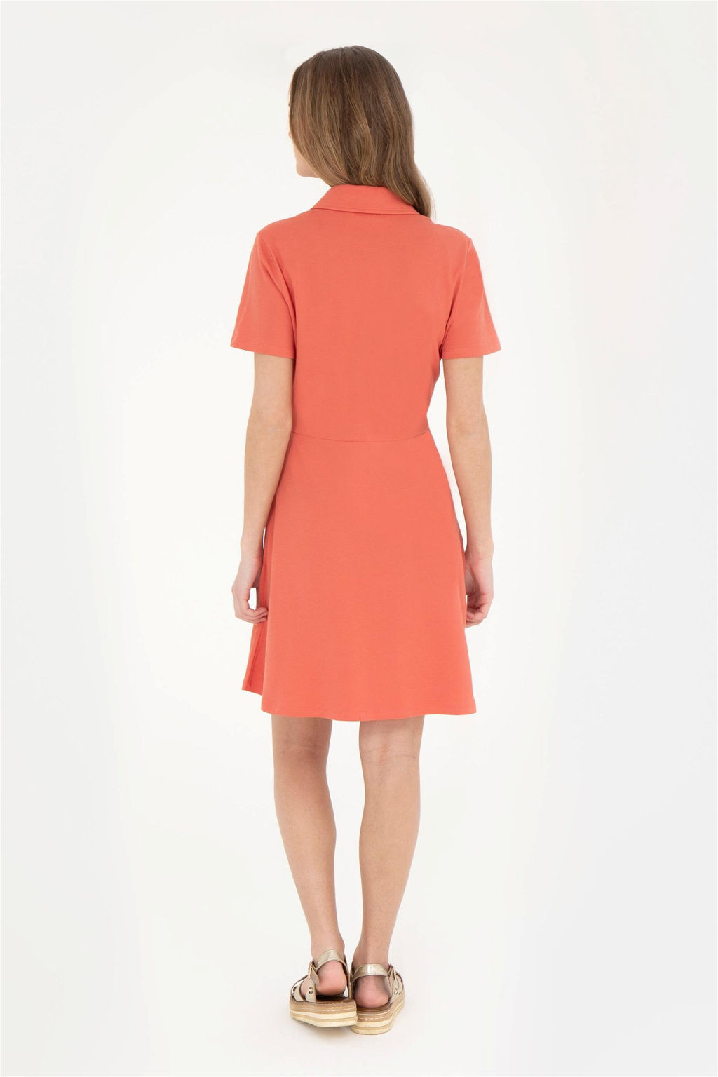 Женское пудровое трикотажное платье - U.s. polo assn фото 5