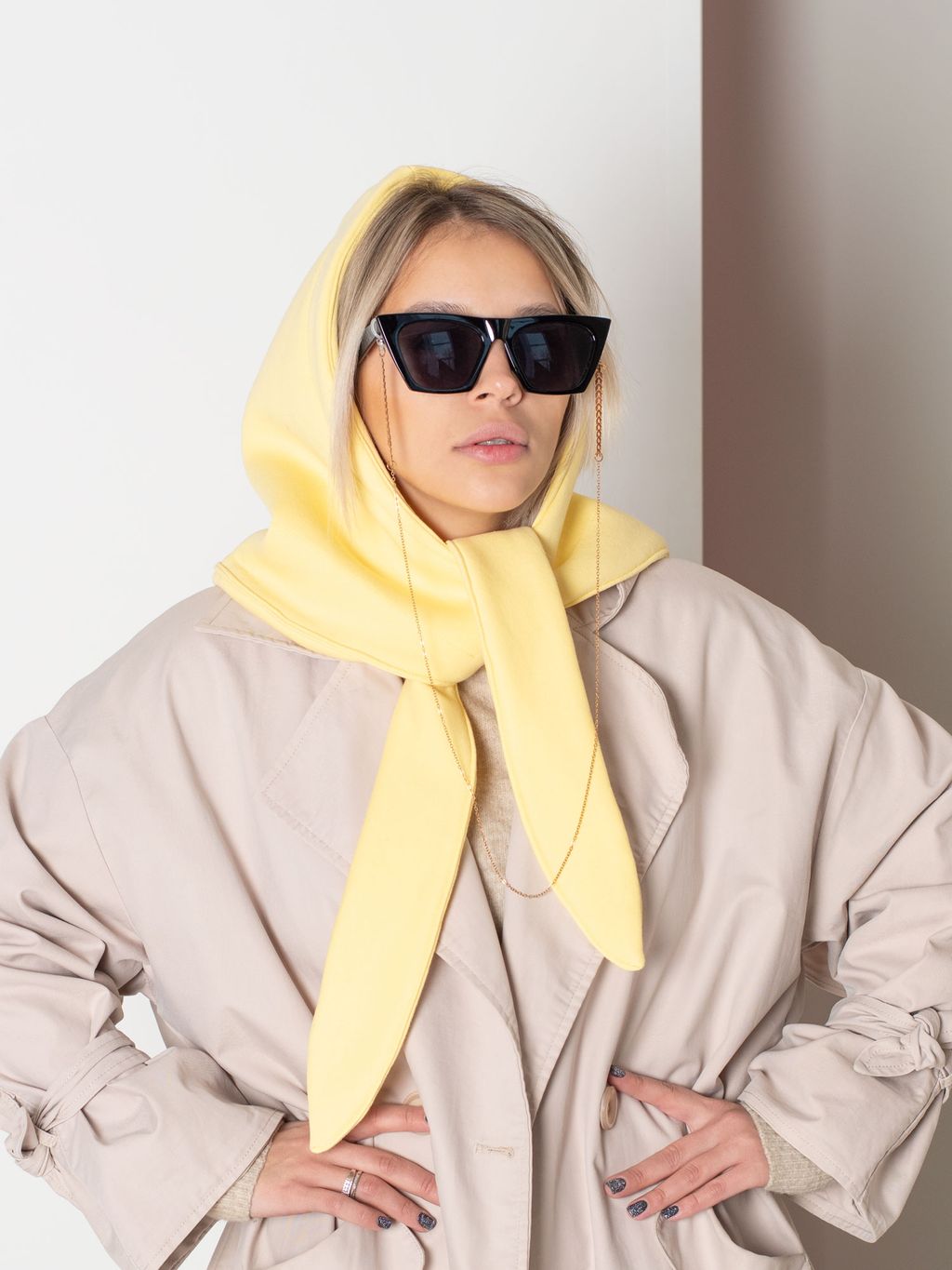 Косынка футер, желтая от фабрики Спортсоло