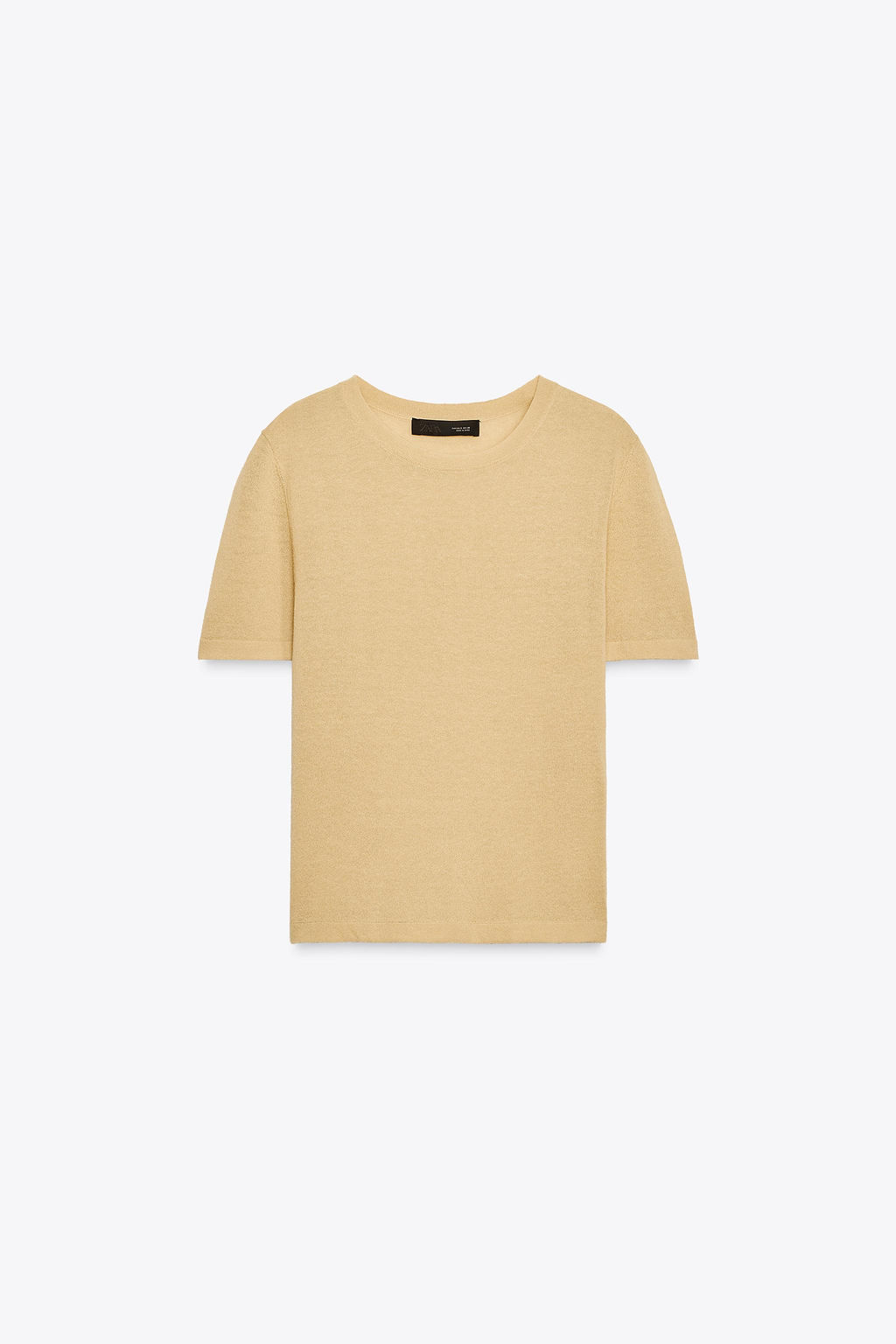 SHORT SLEEVE KNIT LINEN BLEND TOP - Zara фото 4