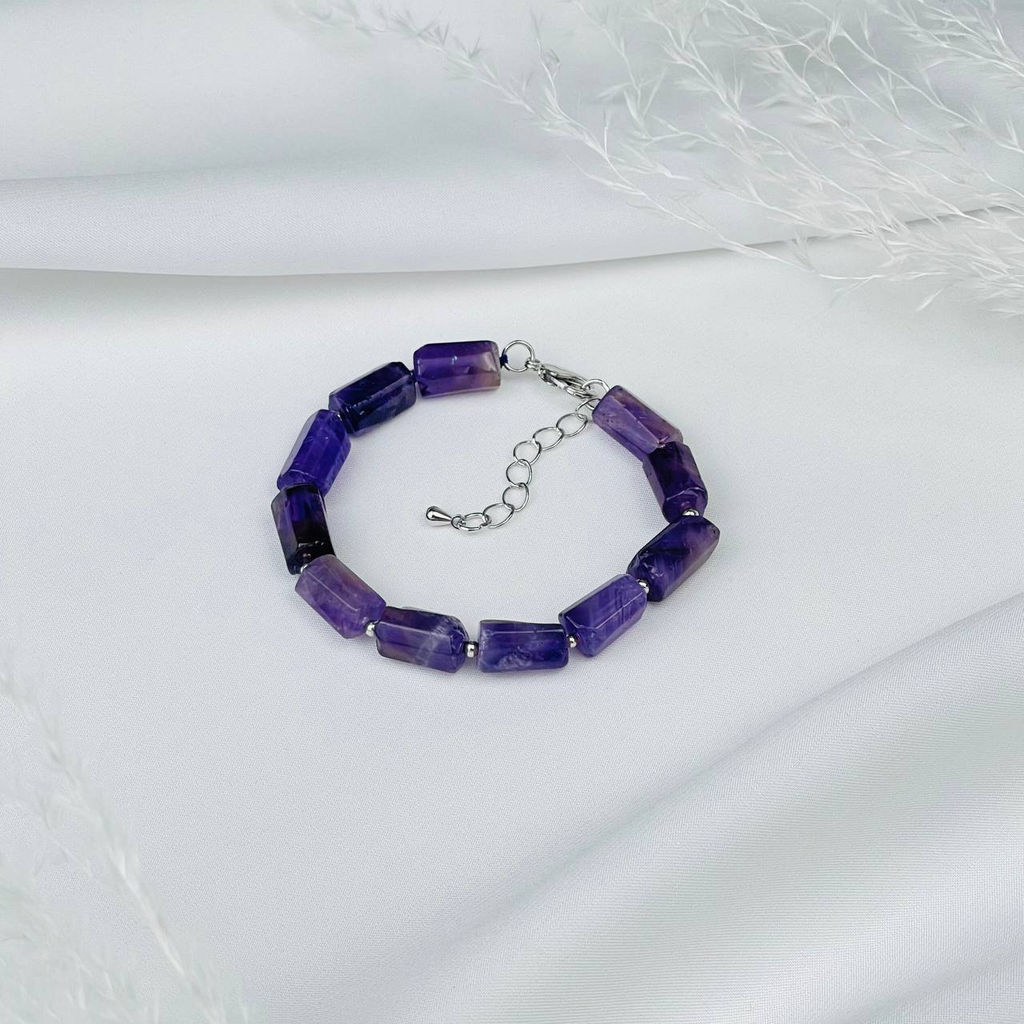 Браслет из Аметиста 16 см + - Радуга самоцветов фото 2