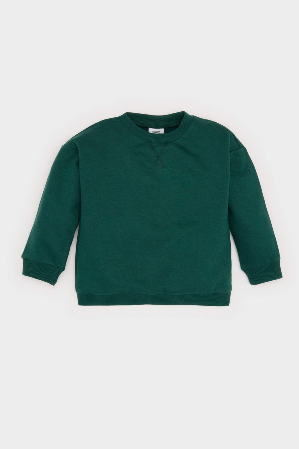 Erkek Bebek Bisiklet Yaka Ici Yumusak Tuylu Basic Duz Sweatshirt - Defacto фото 2