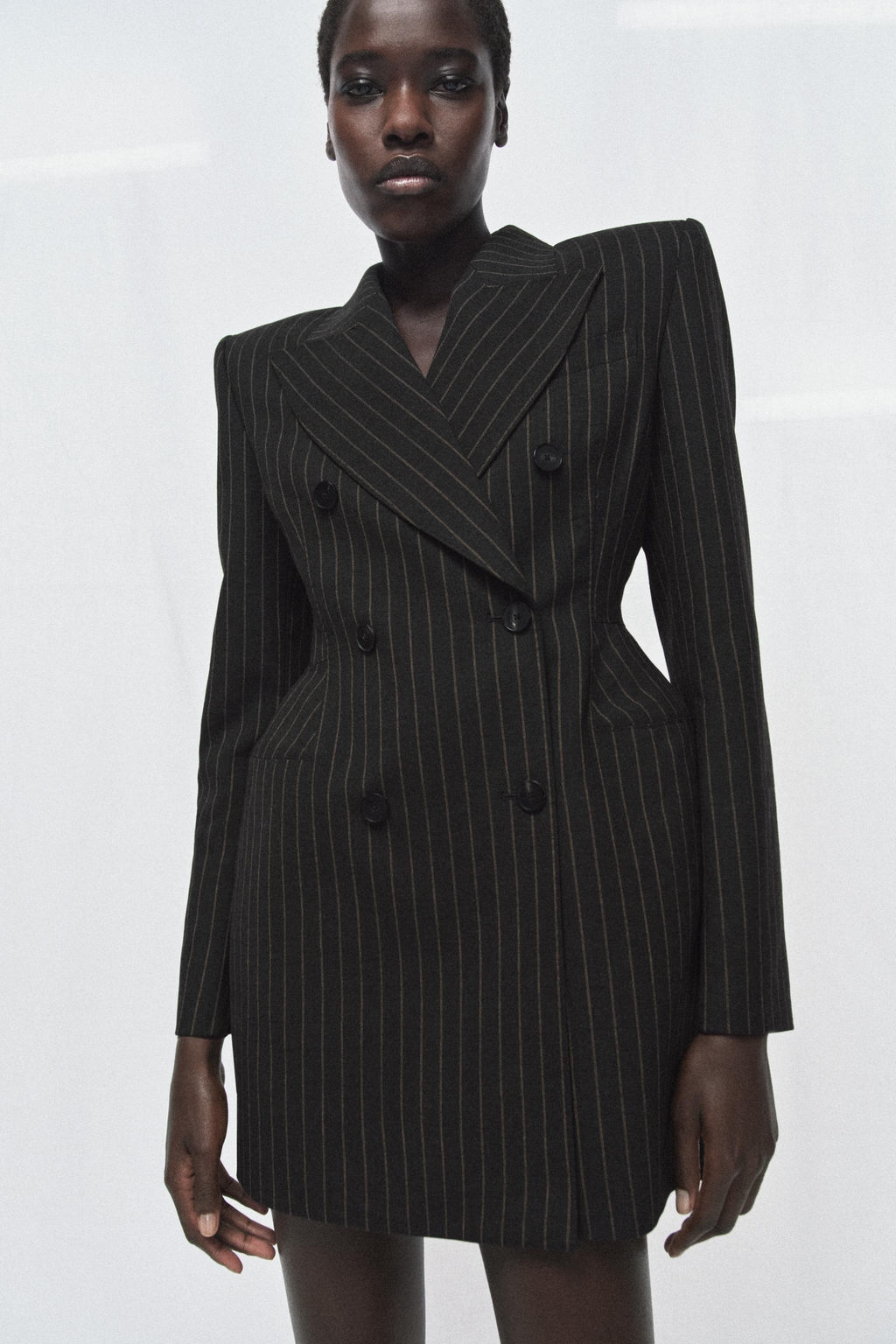 ZW COLLECTION PINSTRIPE BLAZER DRESS - Zara фото 3