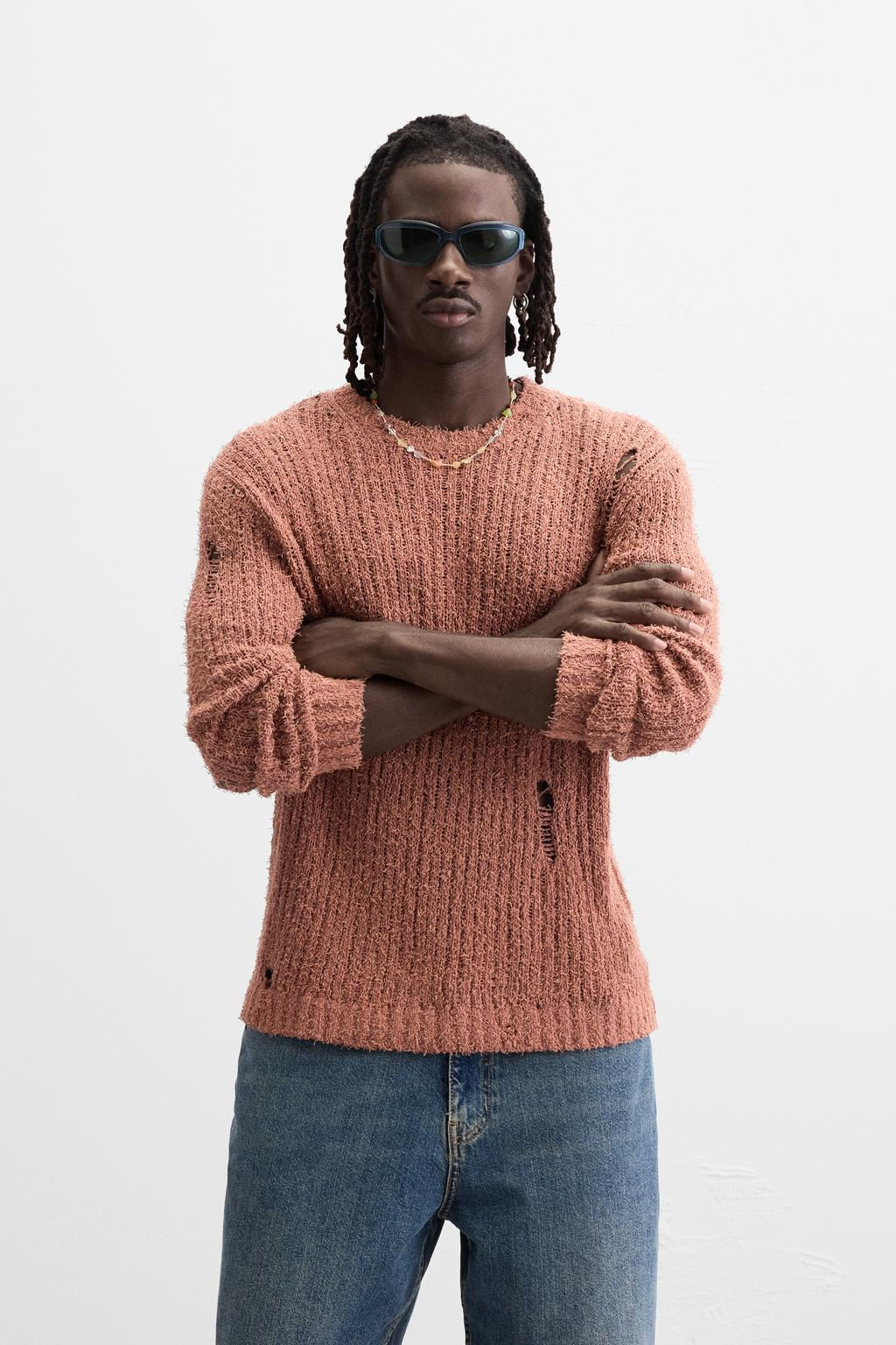 RIPPED-EFFECT SWEATER - Zara фото 2