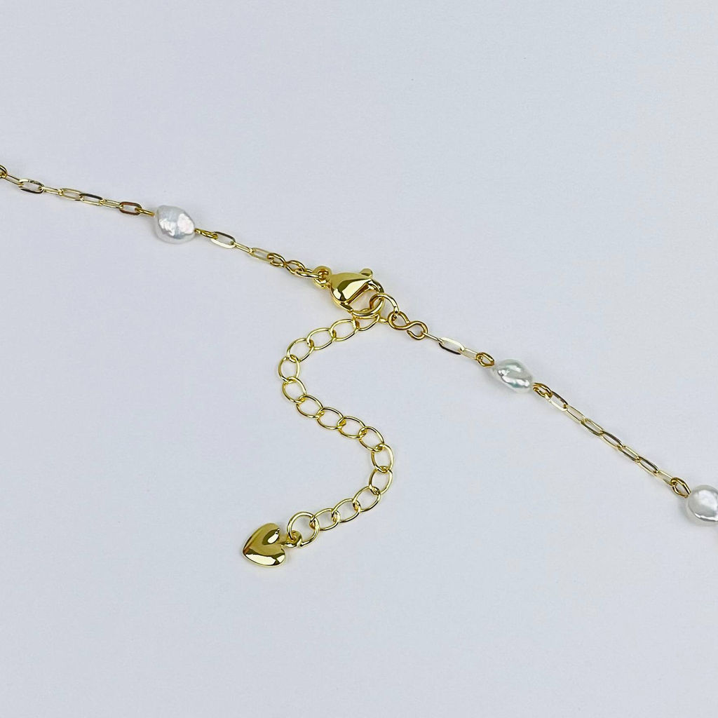 Колье на цепочке с Жемчугом 39 см +