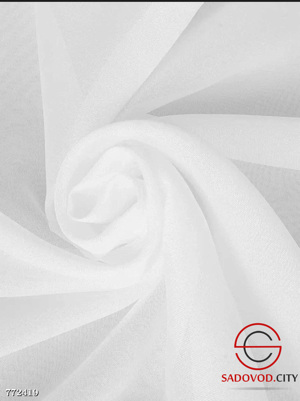 Тюль вуаль однотонная подшитая