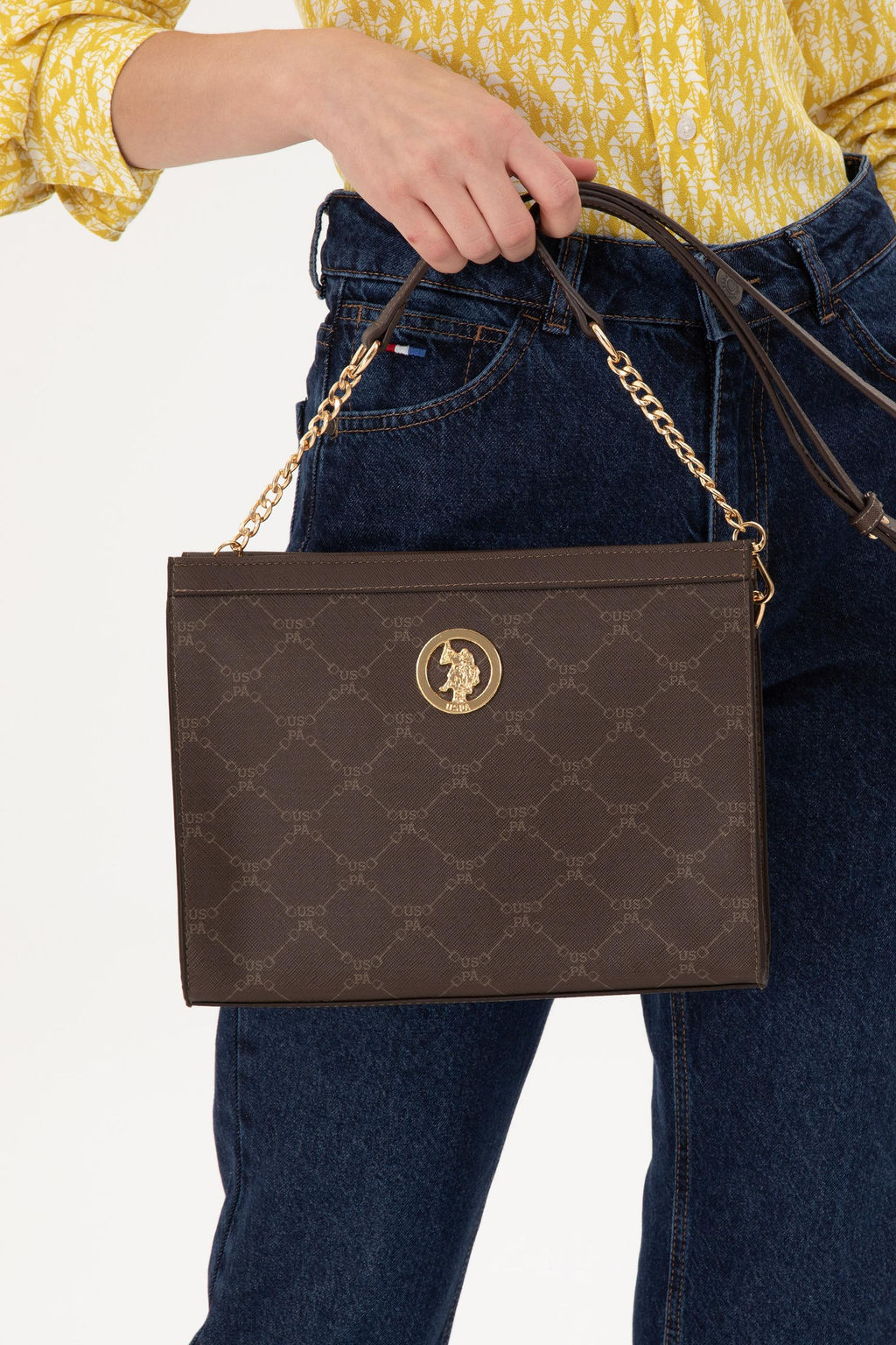 Женская коричневая сумка через плечо Неожиданная скидка в корзине - U.s. polo assn фото 2