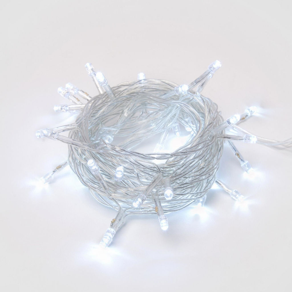 ULD-S0500-050/DTA WHITE IP20 Гирлянда светодиодная с контроллером, 5м. 50 светодиодов. Белый свет. Провод прозрачный. ТМ Uniel