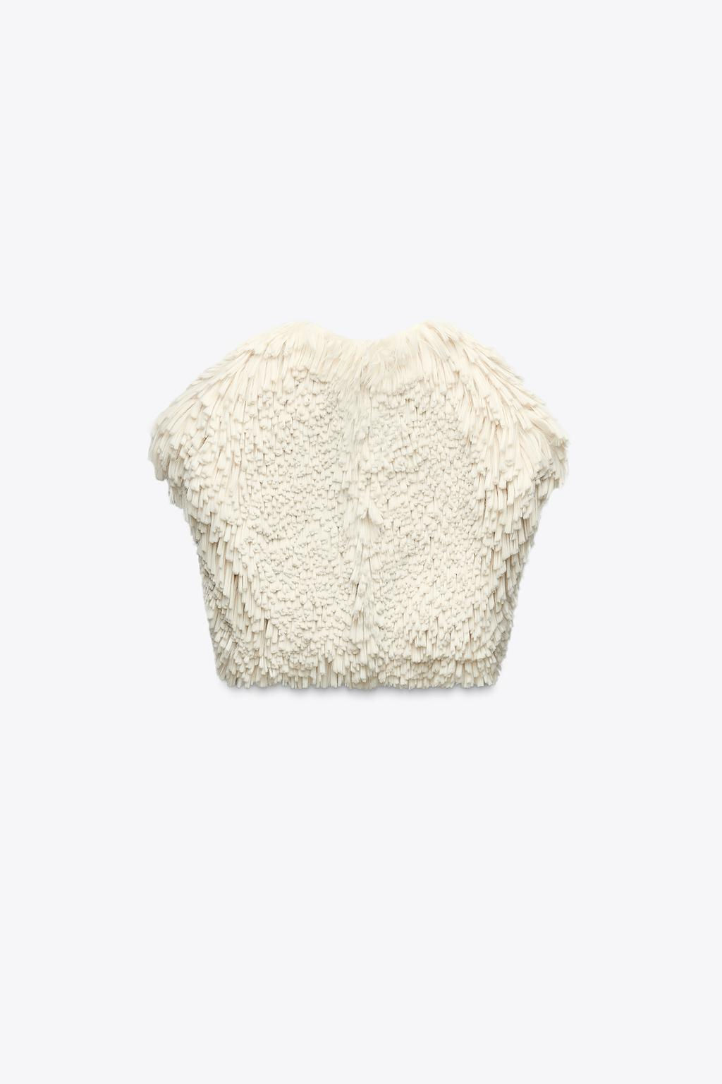 LIMITED EDITION FAUX FUR TOP - Zara фото 6