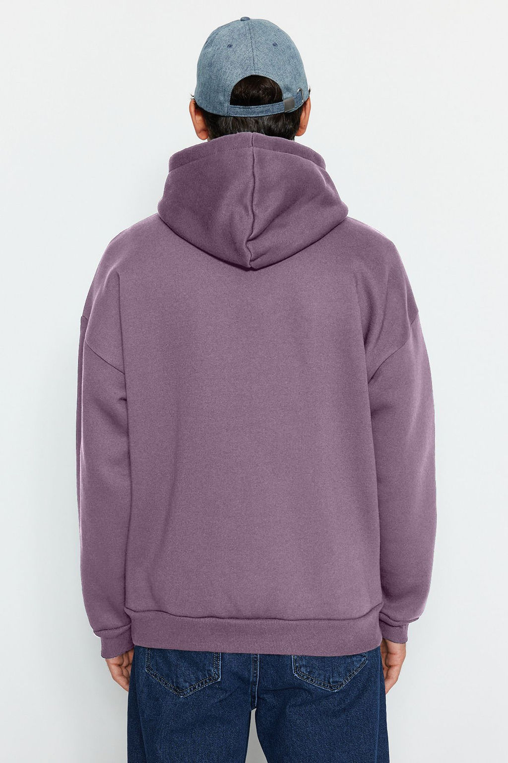 TRENDYOL MAN Turuncu %100 Pamuk Kapusonlu / Genis Kesim Kolej Bask?l? Ici Polarl? Sweatshirt TMNAW24SW00063 - Trendyolmilla фото 26