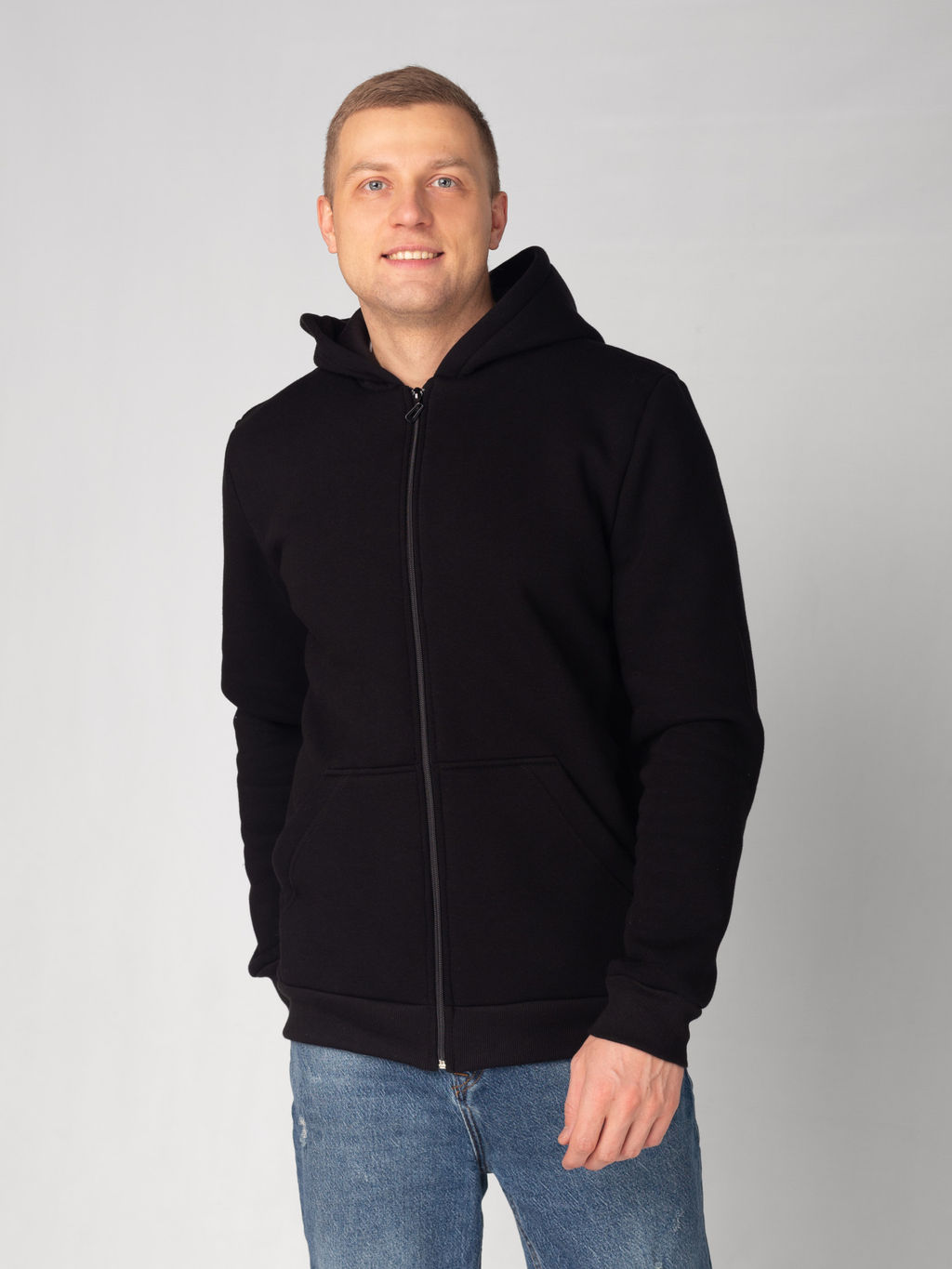 Толстовка мужская футер 3-х нитка начес пенье БАРС ЧЕРНЫЙ - Домтрик фото 2