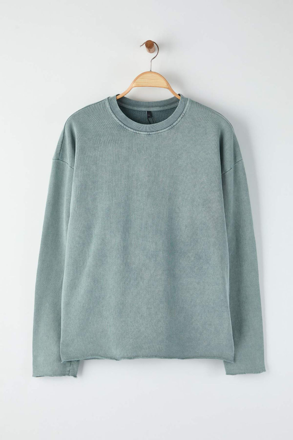 Gri Yeni Oversize/Genis Kesim Eskitme/Soluk Efekt Kal?n Sweatshirt TMNAW26SW00022