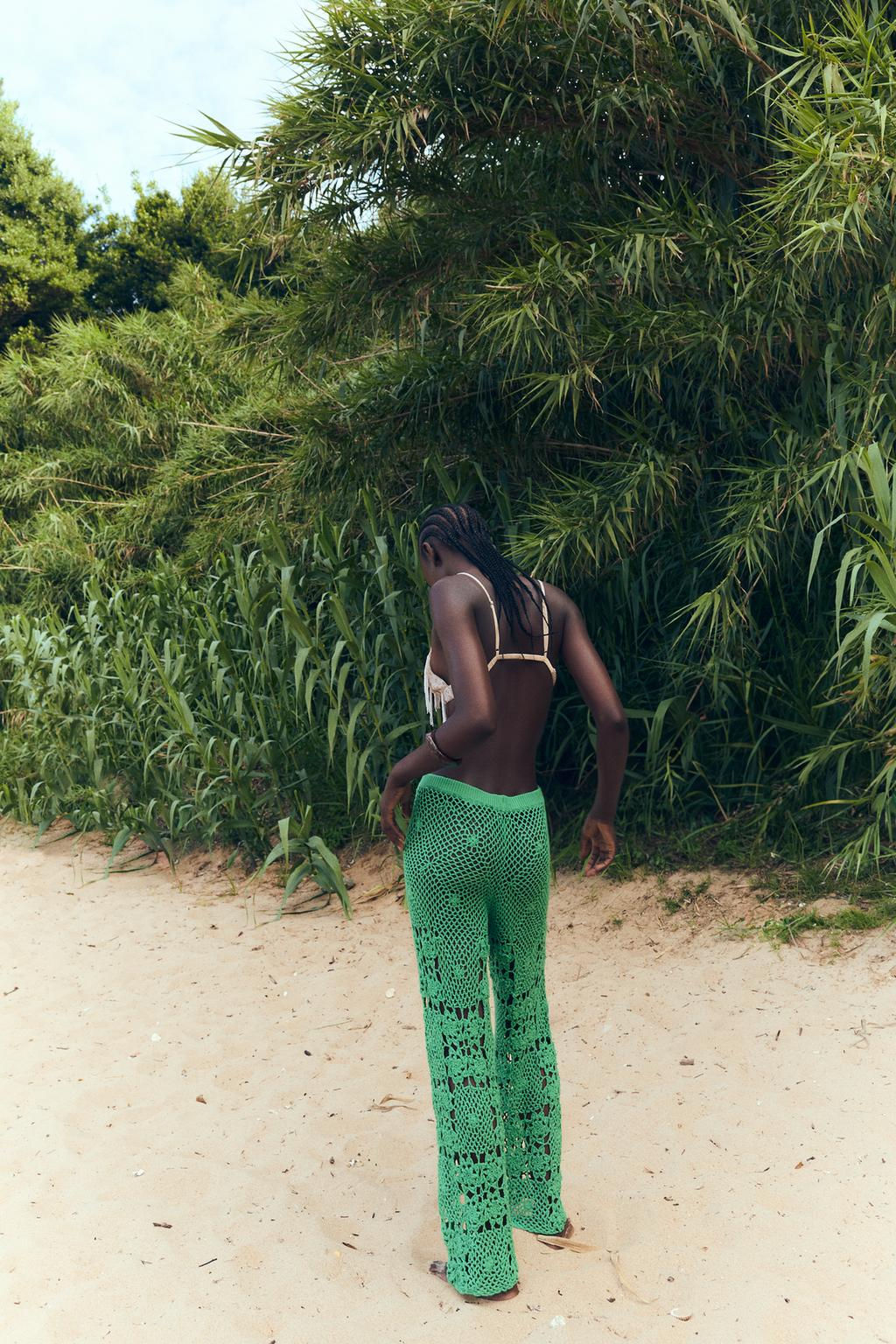 CROCHET KNIT TROUSERS - Zara фото 5