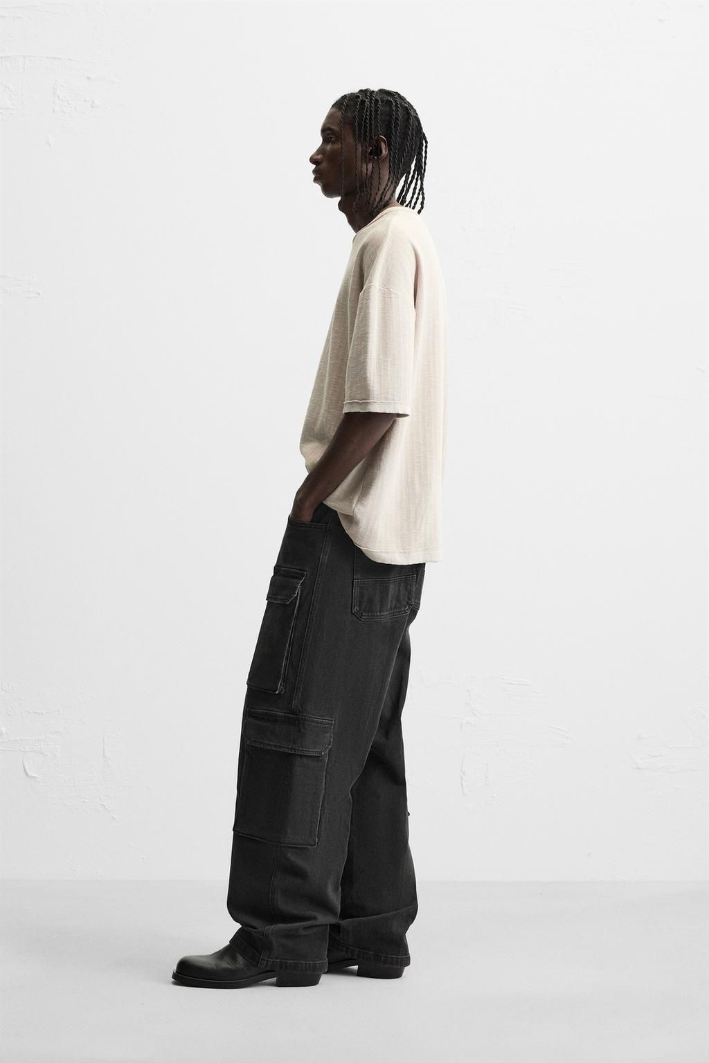 WASHED TEXTURED KNIT T-SHIRT - Zara фото 4