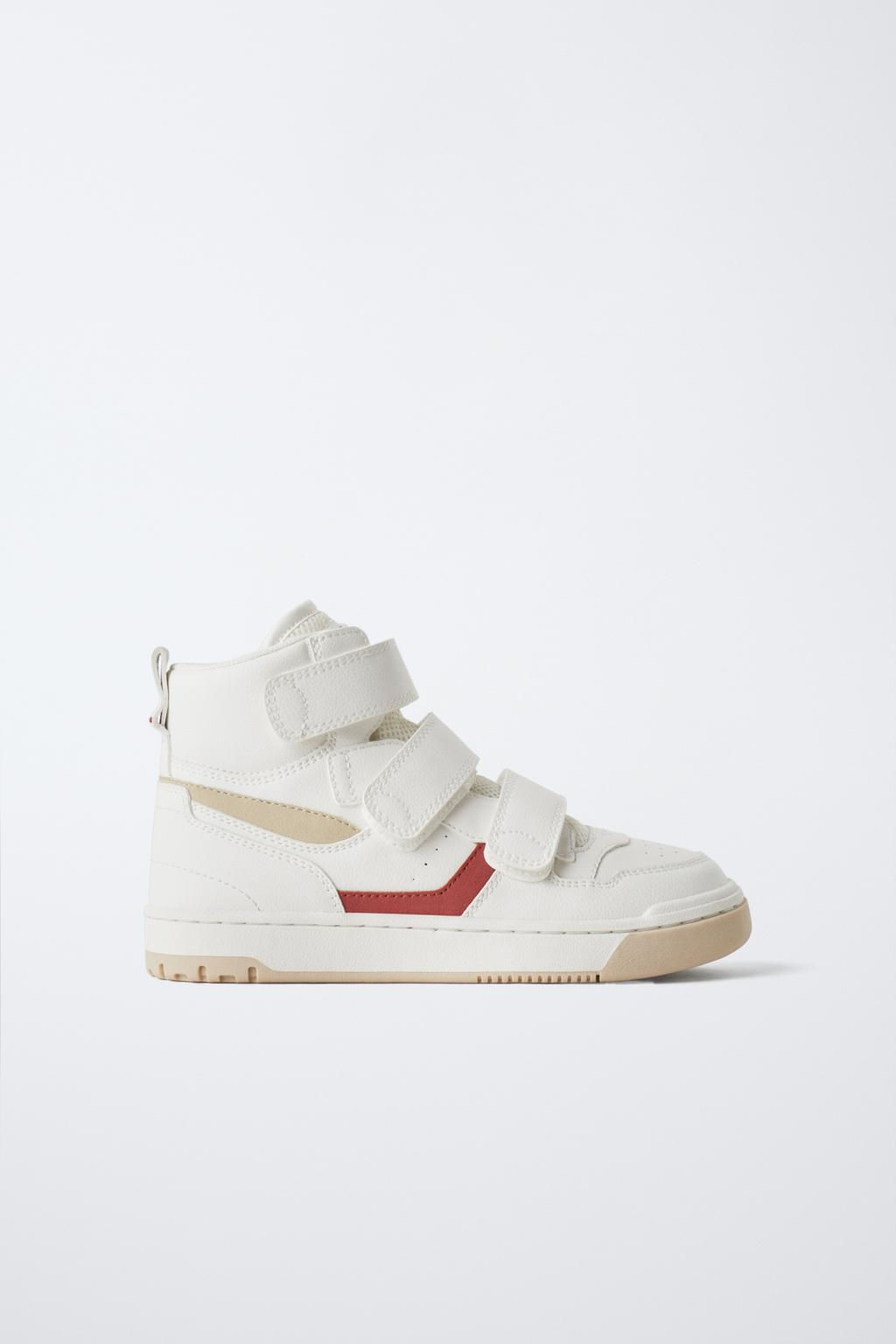 STRAP HIGH-TOP SNEAKERS