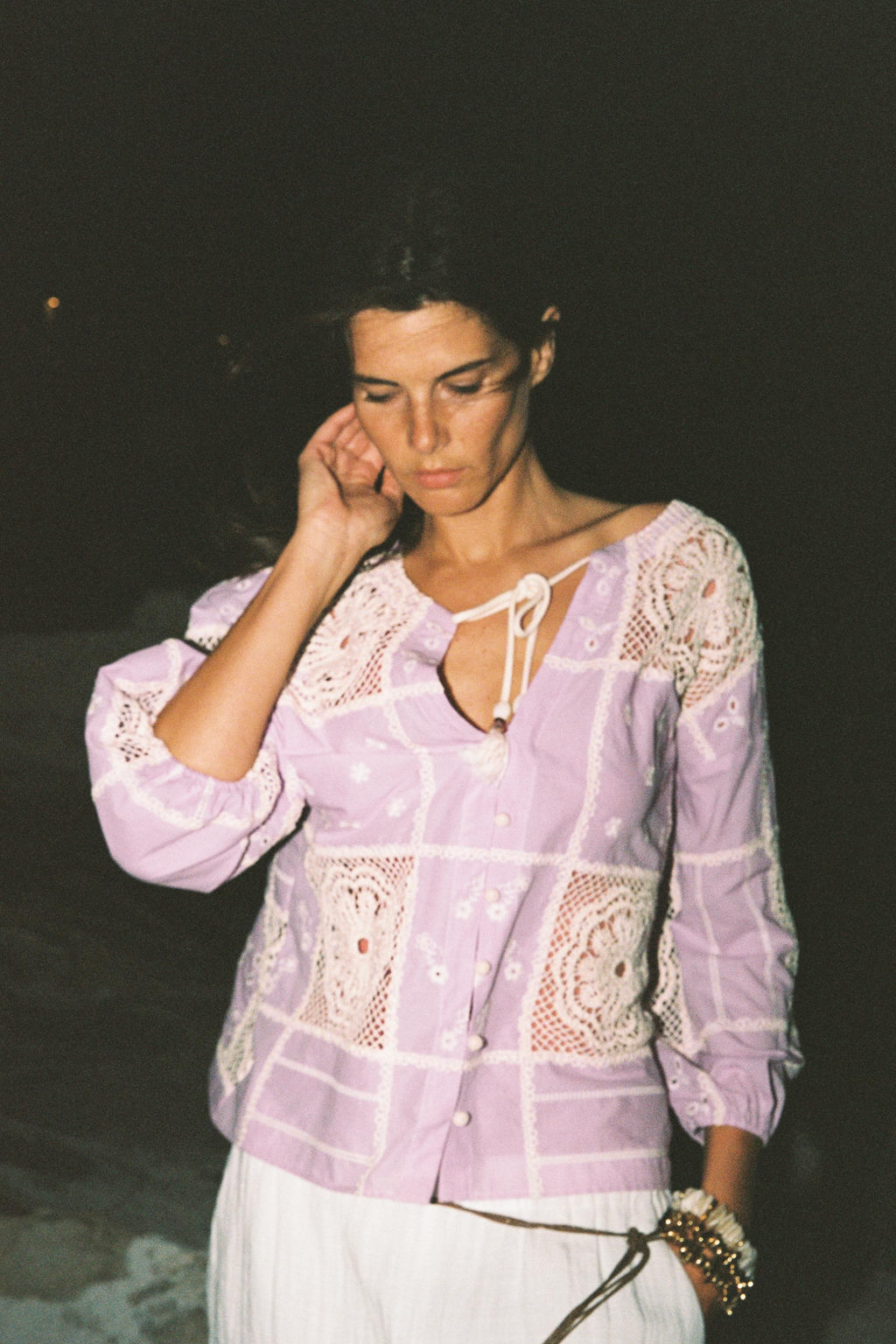CONTRAST CROCHET SHIRT - Zara фото 9