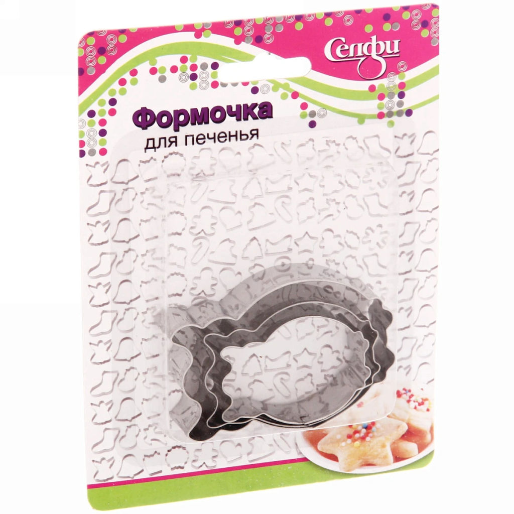 Цена за 5 шт. Форма для выпечки печенья 3шт "Совушка"