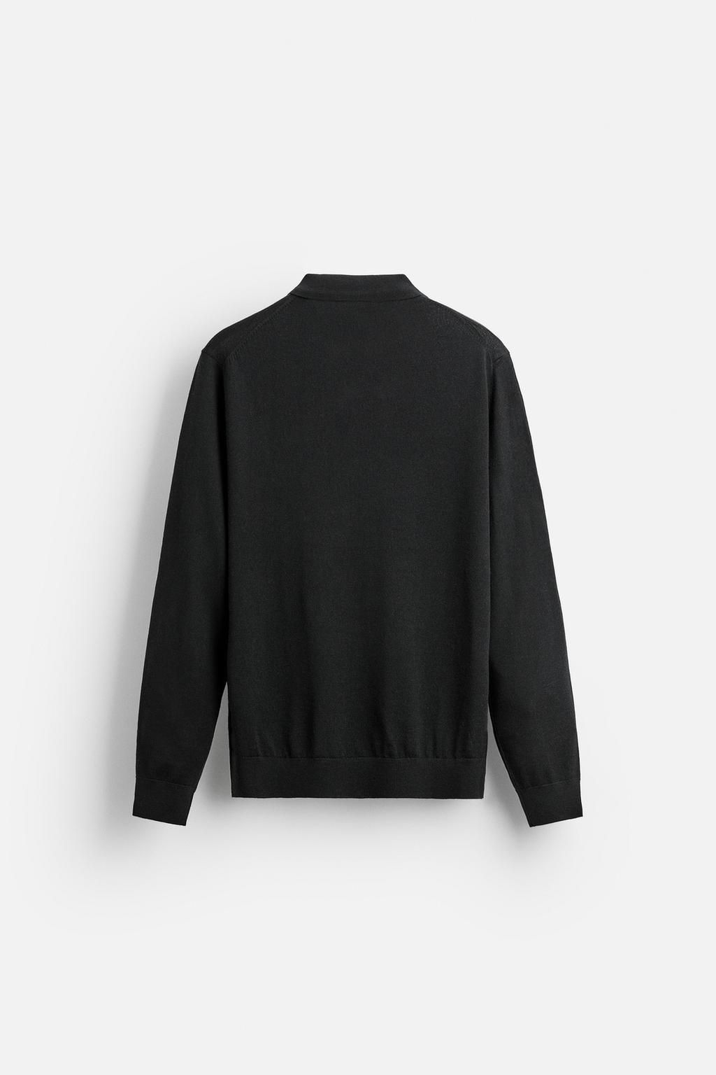 MERINO WOOL KNIT POLO SHIRT - Zara фото 7