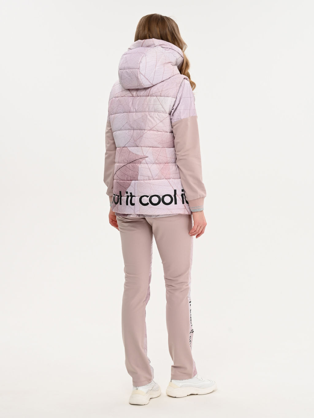 Уникальный стеганный жилет на синтепоне с принтом дизайнерской работы - А+б коллекция фото 12