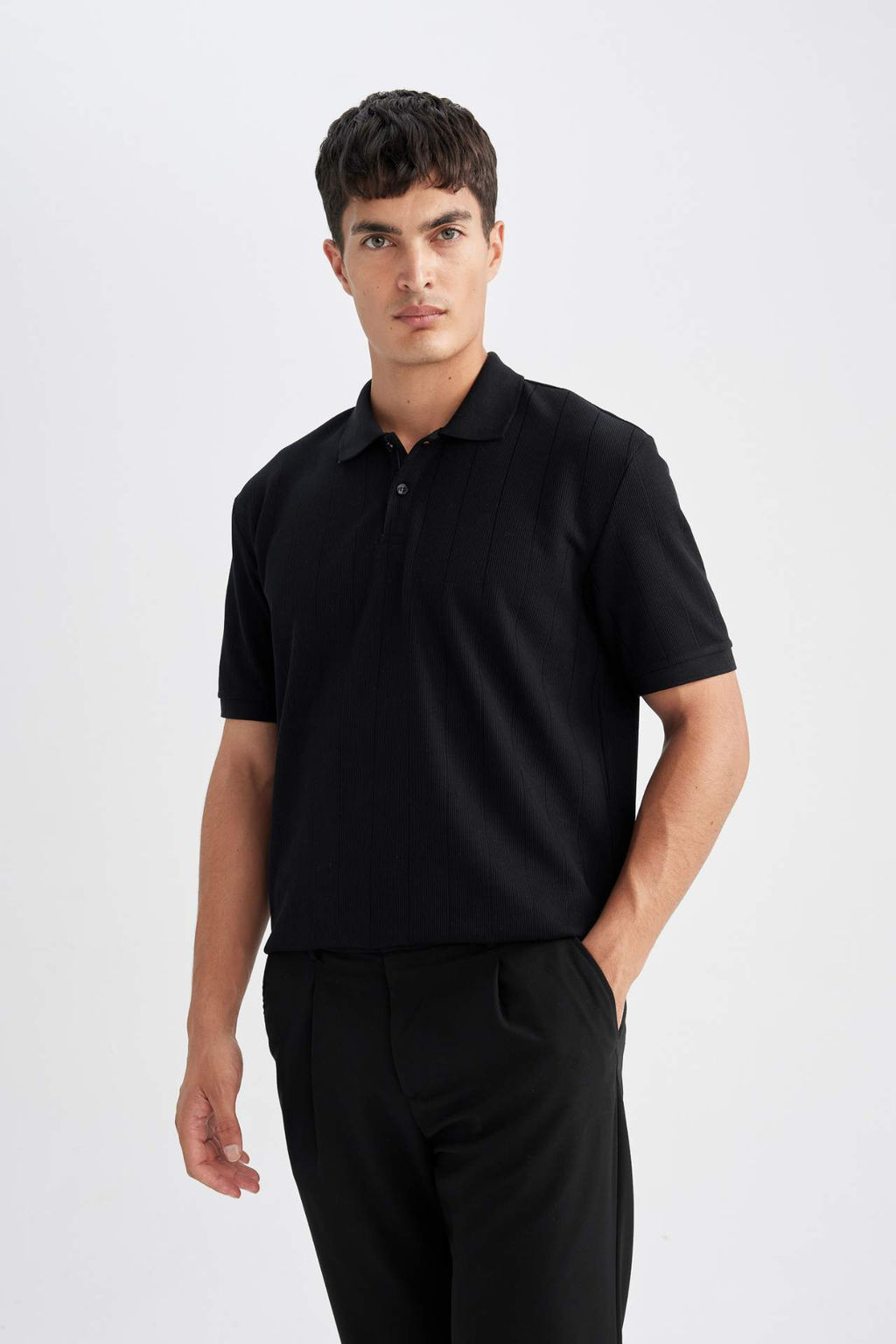 New Regular Fit K?sa Kollu Polo Tisort - Defacto фото 4