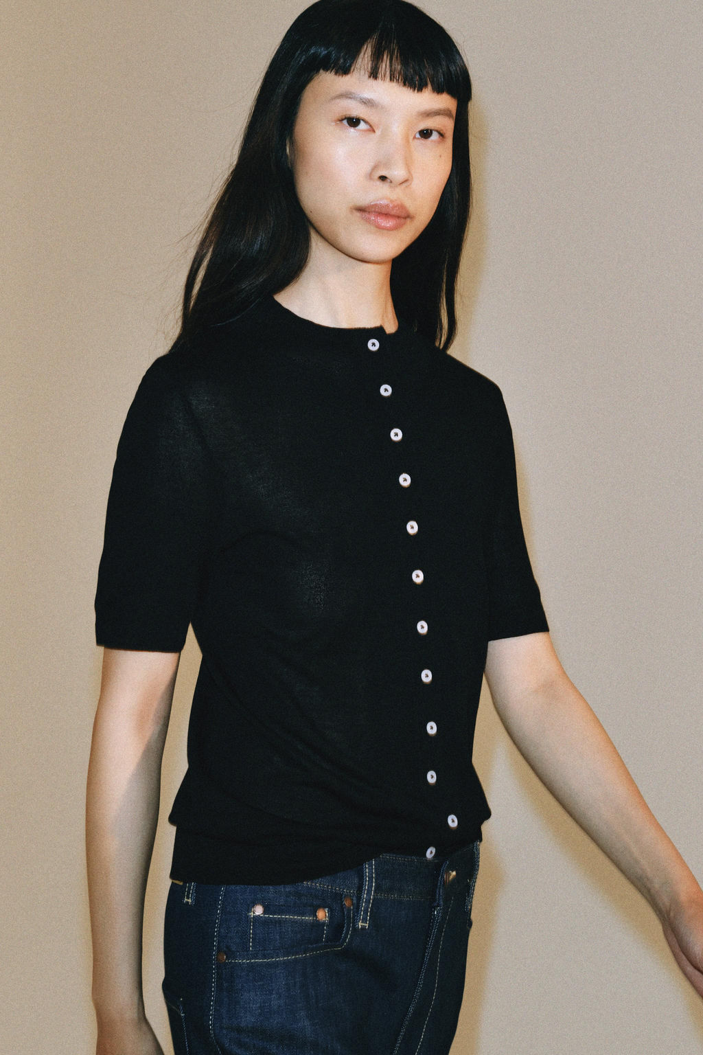 CHAQUETA PUNTO MANGA CORTA / Negro - Zara фото 3