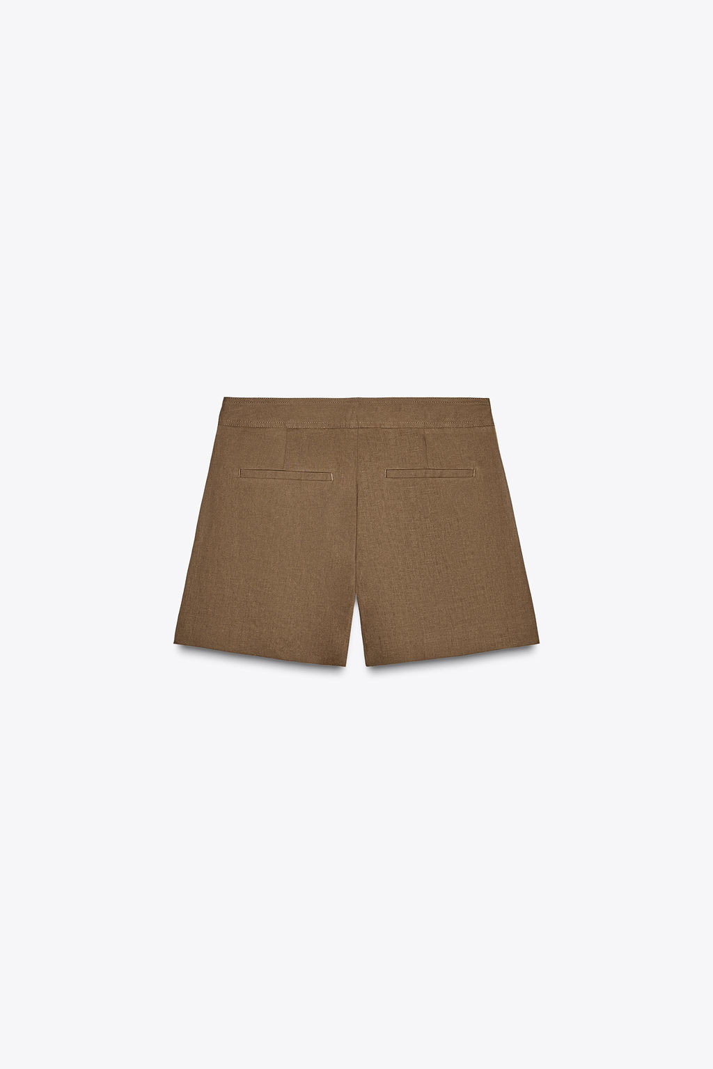 LINEN BLEND PLEATED BERMUDA SHORTS - Zara фото 7