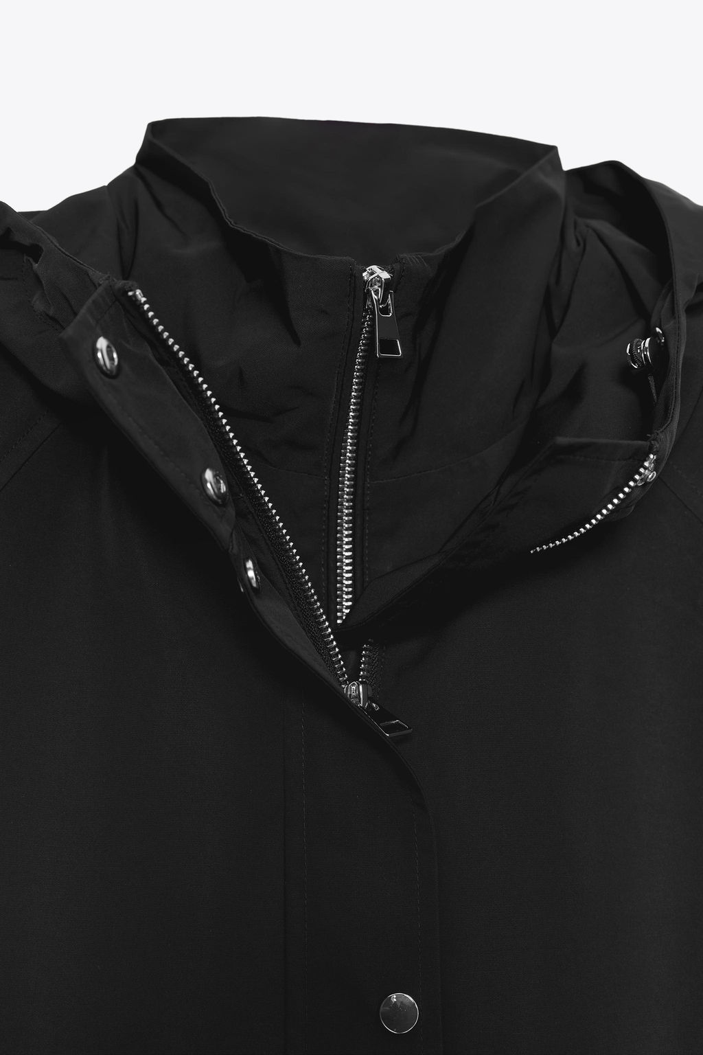 ADJUSTABLE WAIST HOODED JACKET - Zara фото 9