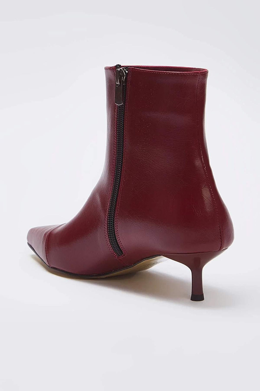 Kahverengi Suet Sivri Burun Bilekte Kitten Ince Topuklu Kad?n Bot TAKAW26BO00045 - Trendyolmilla фото 11