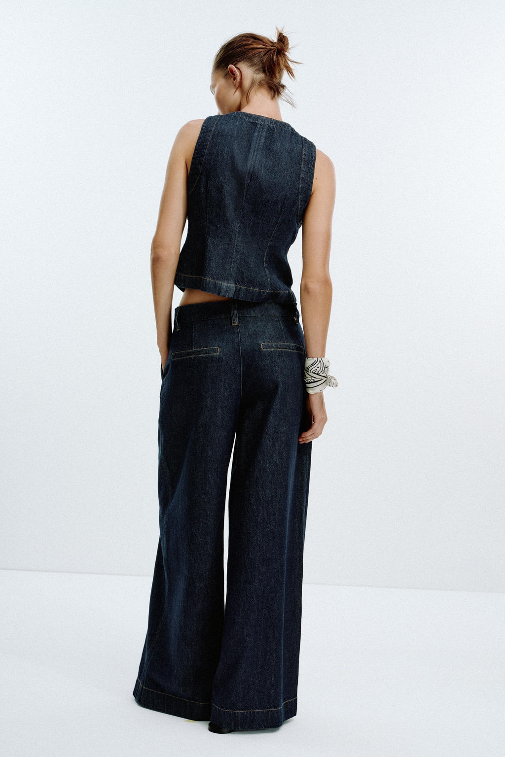 Z1975 WIDE-LEG MID-WAIST JEANS - Zara фото 9