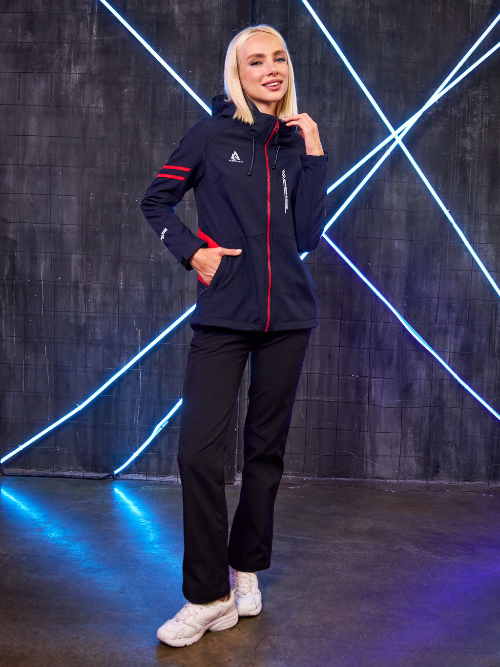 Женская мембранная куртка виндстоппер на флисе Azimuth Заря 124/23982_705 Темно-Синий  фото 10