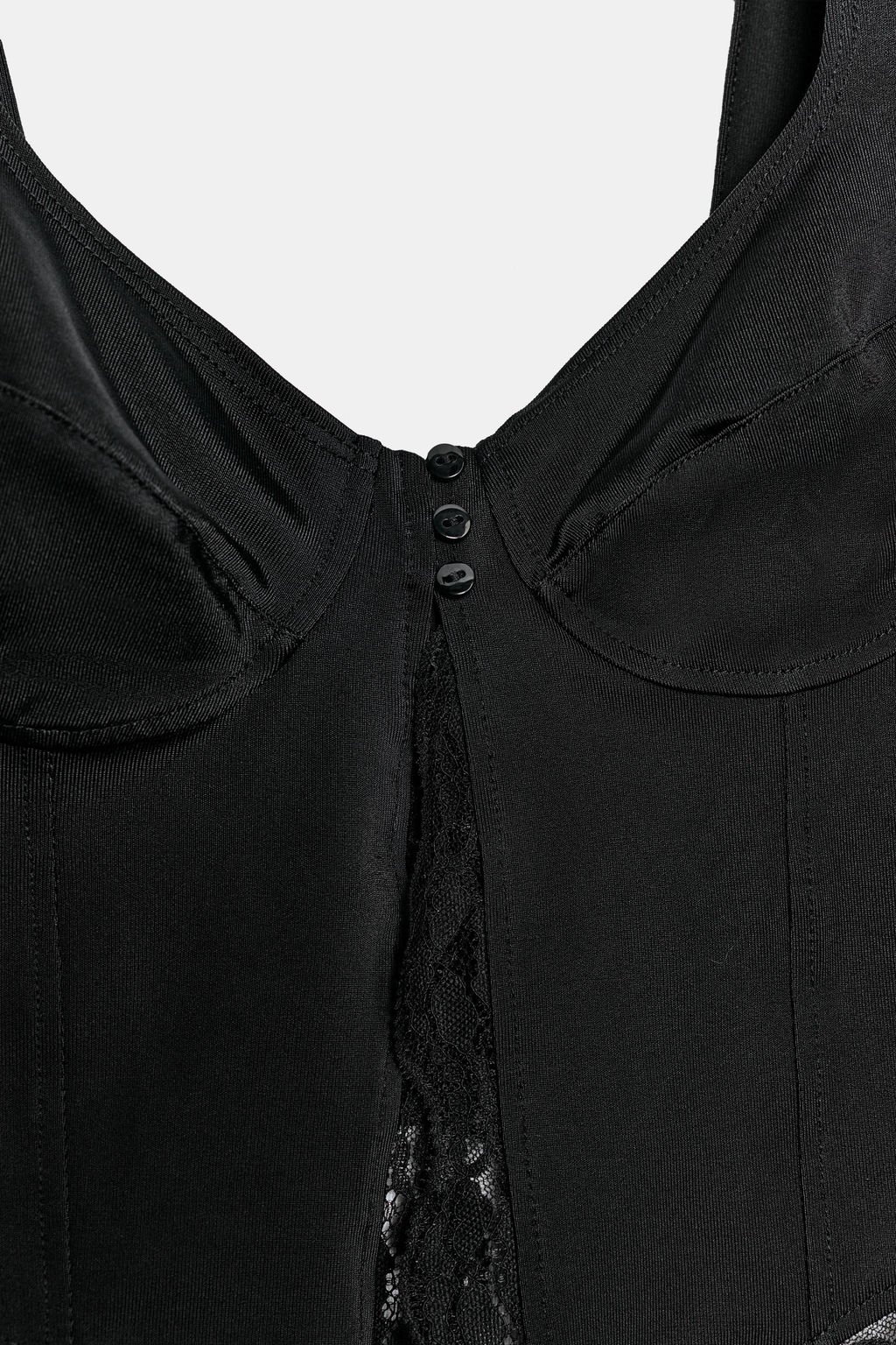 TOP POLIAMIDA ENCAJE BOTONES / Negro - Zara фото 5