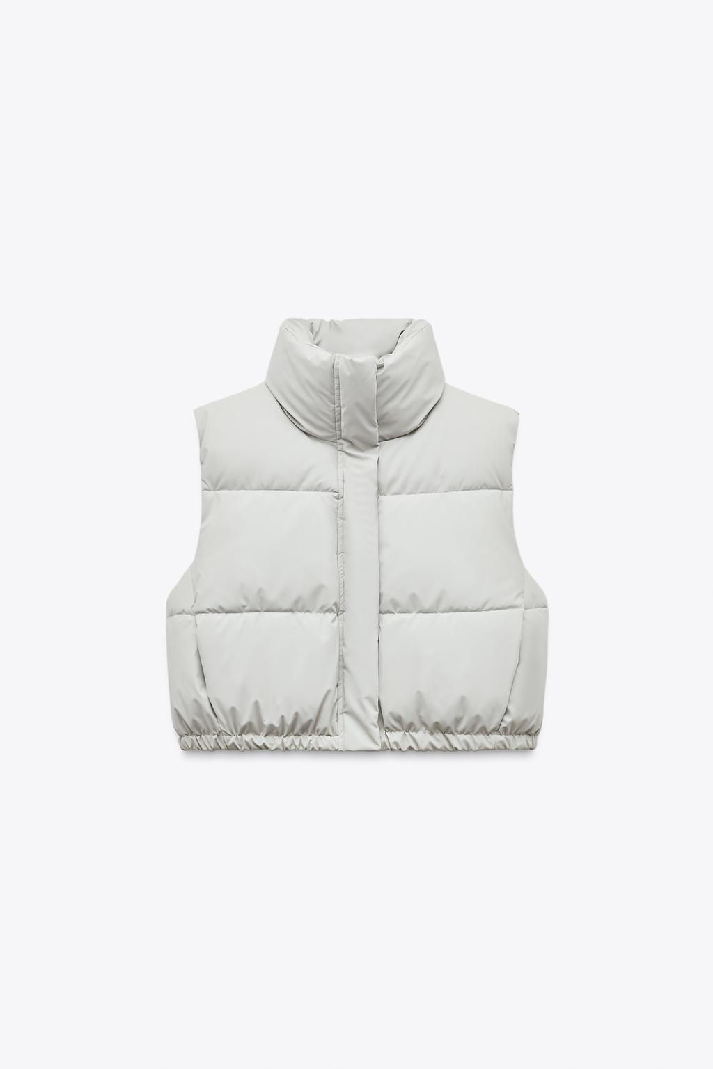RUBBERISED PADDED CROP GILET - Zara фото 5