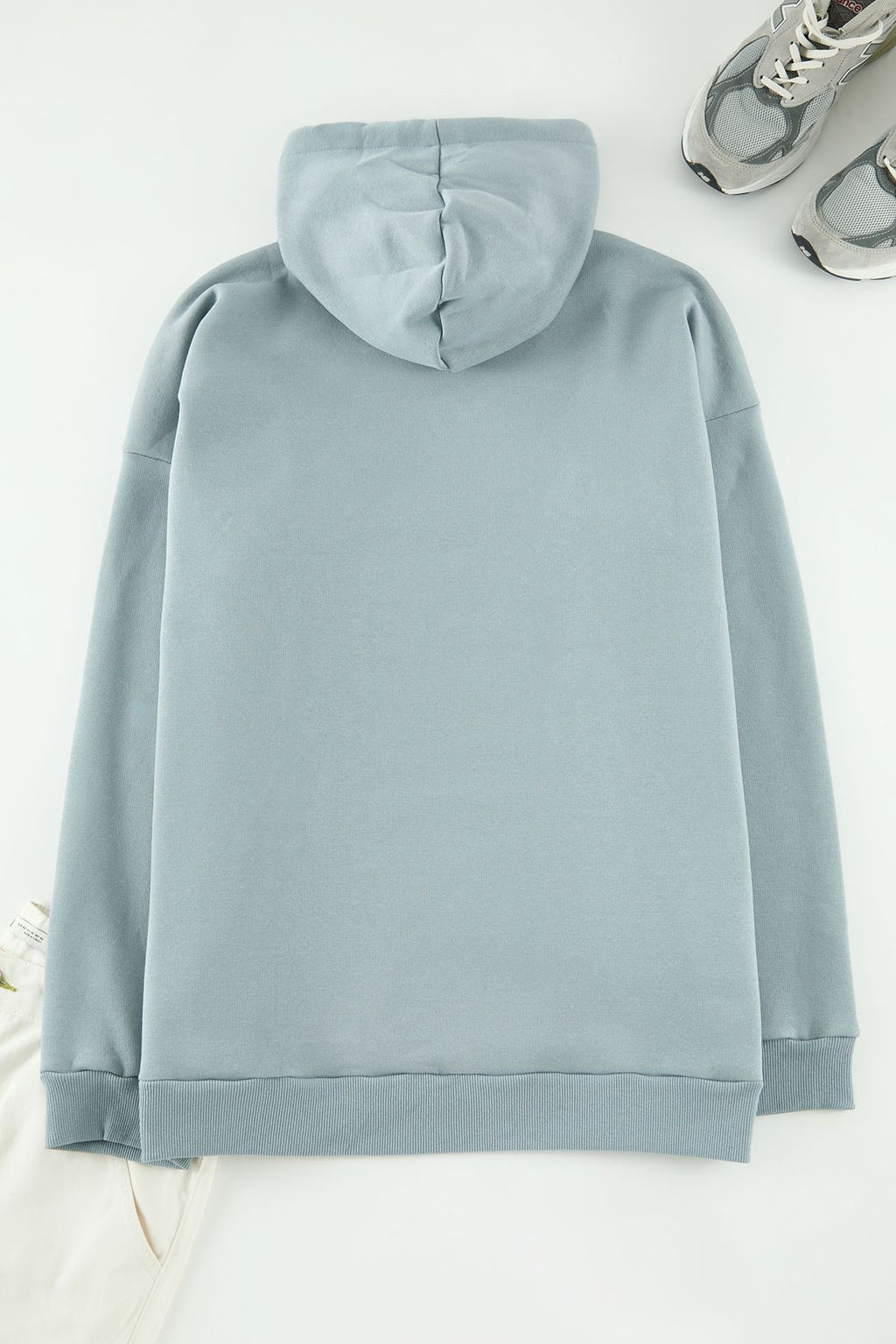 TRENDYOL MAN Antrasit Buyuk Beden Oversize Basic Rahat Kapusonlu Etiketli Ici Polarl? Sweatshirt TMNAW24AO00000 - Trendyolmilla фото 27