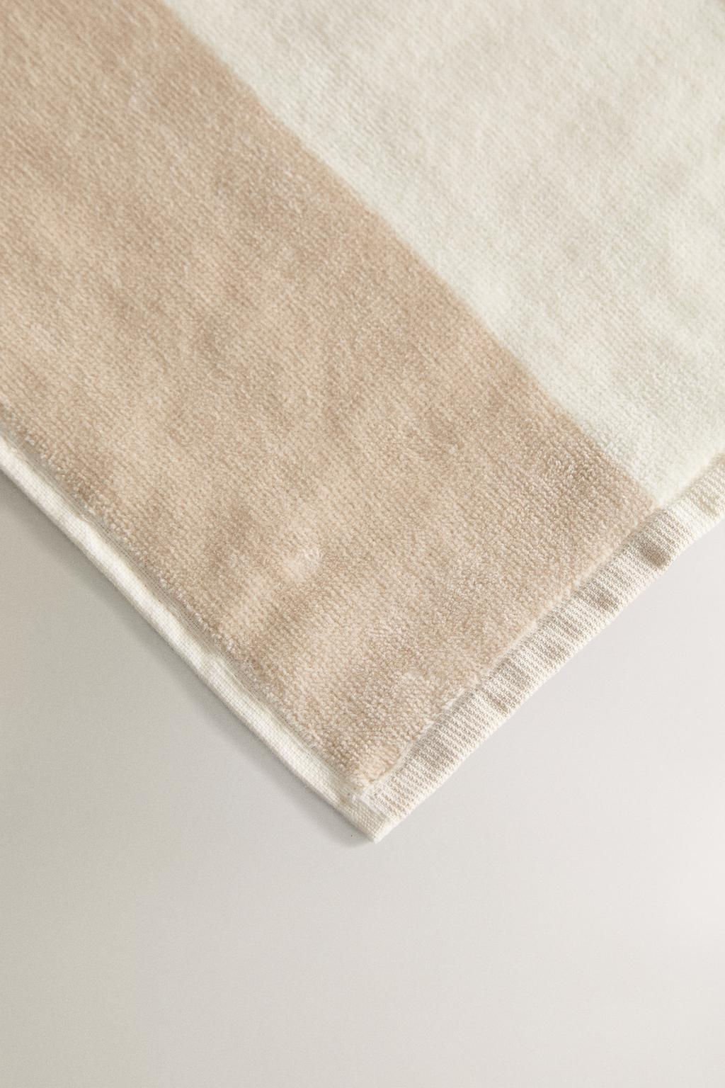 VELOUR BEACH TOWEL WITH WIDE STRIPES - Zara фото 5