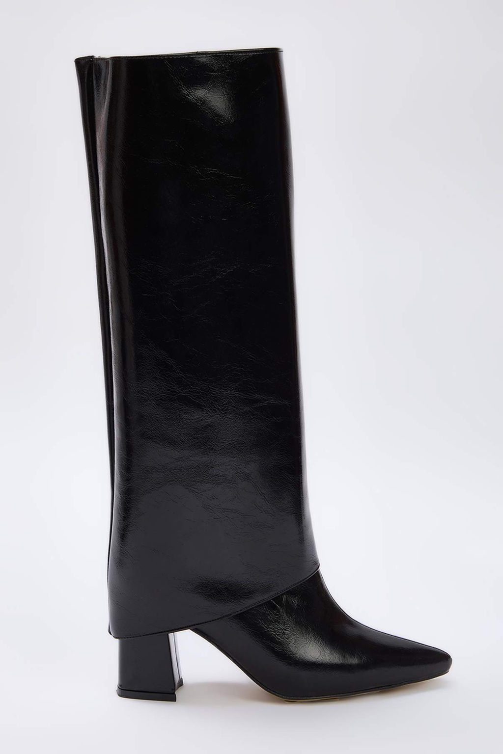 Siyah 2 Farkl? Kullan?ml? Hem Cizme Hem Bot Kad?n 7,5 cm Blok Topuk Cizme TAKAW26CZ00027