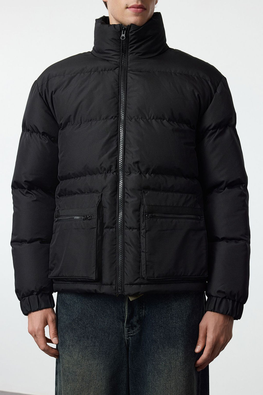 TRENDYOL MAN Siyah Regular Fit Ribstop Teknik Kumas Sisme K?sl?k Mont TMNAW25MO00022 - Trendyolmilla фото 5