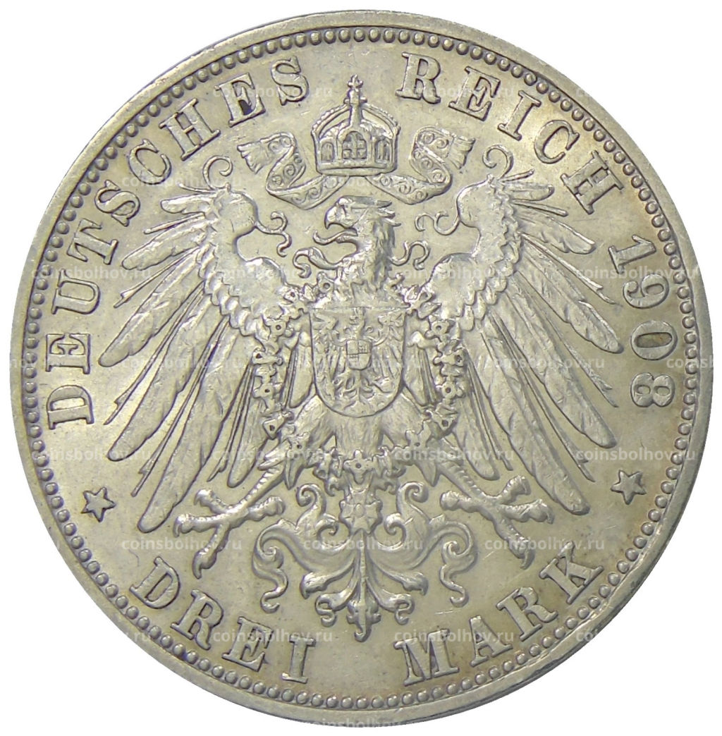 3 марки 1908 года D Германия (Саксен-Мейнинген)