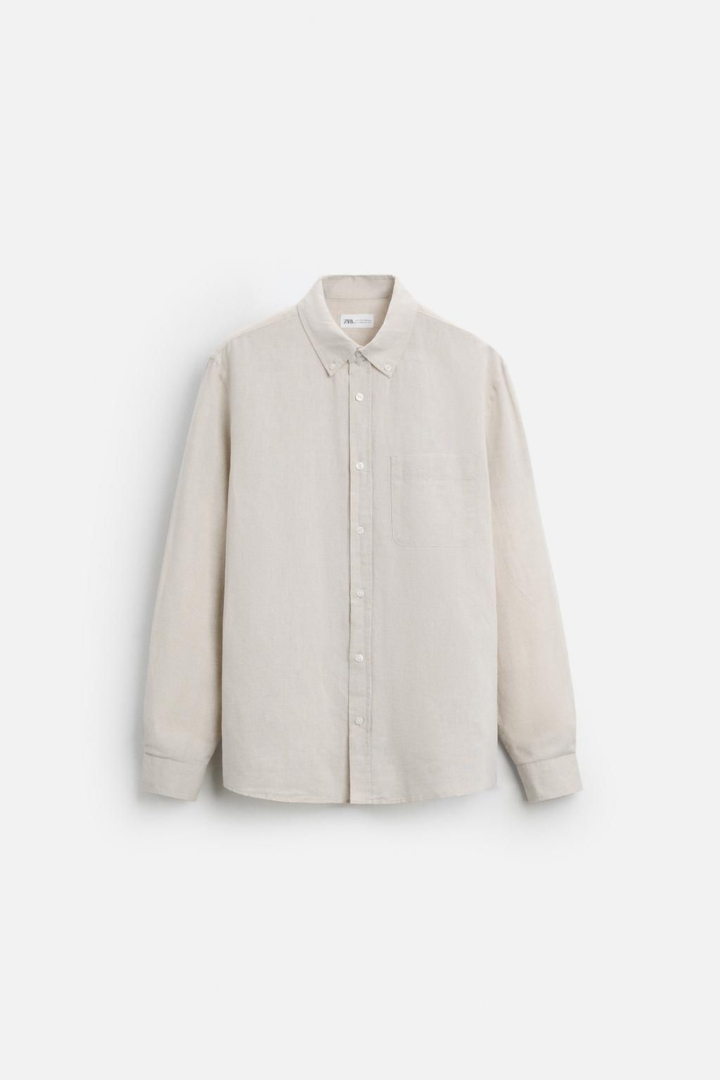 COTTON - LINEN SHIRT - Zara фото 7