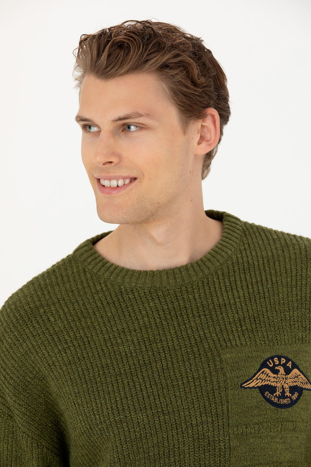 Мужской свитер цвета хаки - U.s. polo assn фото 16