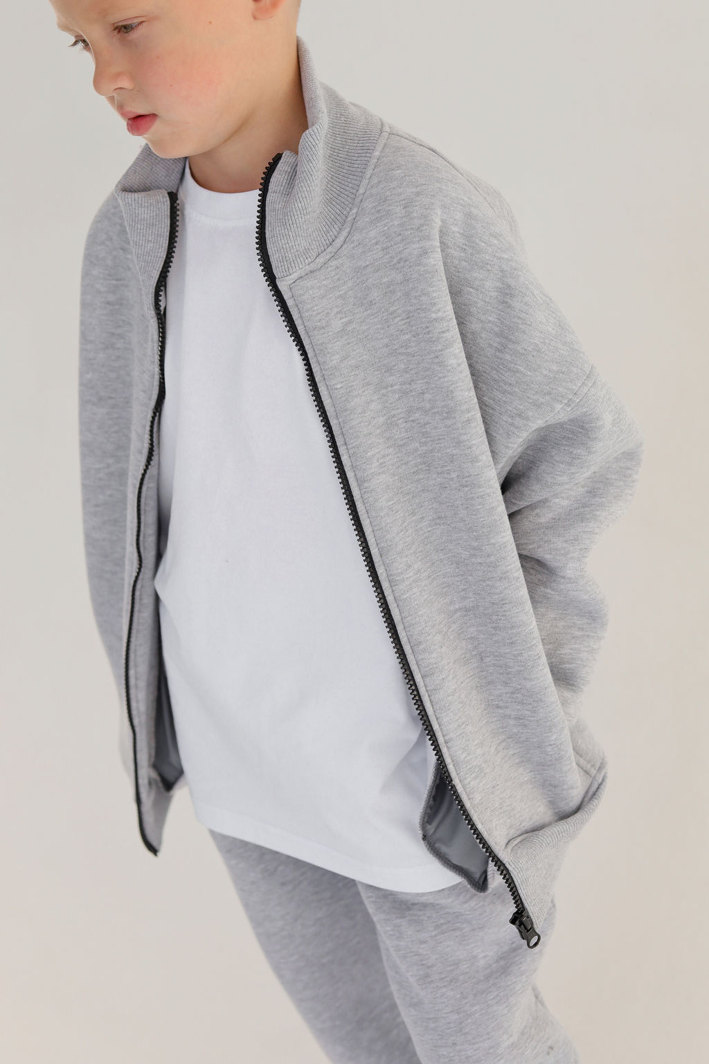 Бомбер утепленный, меланж - Inzibe фото 9