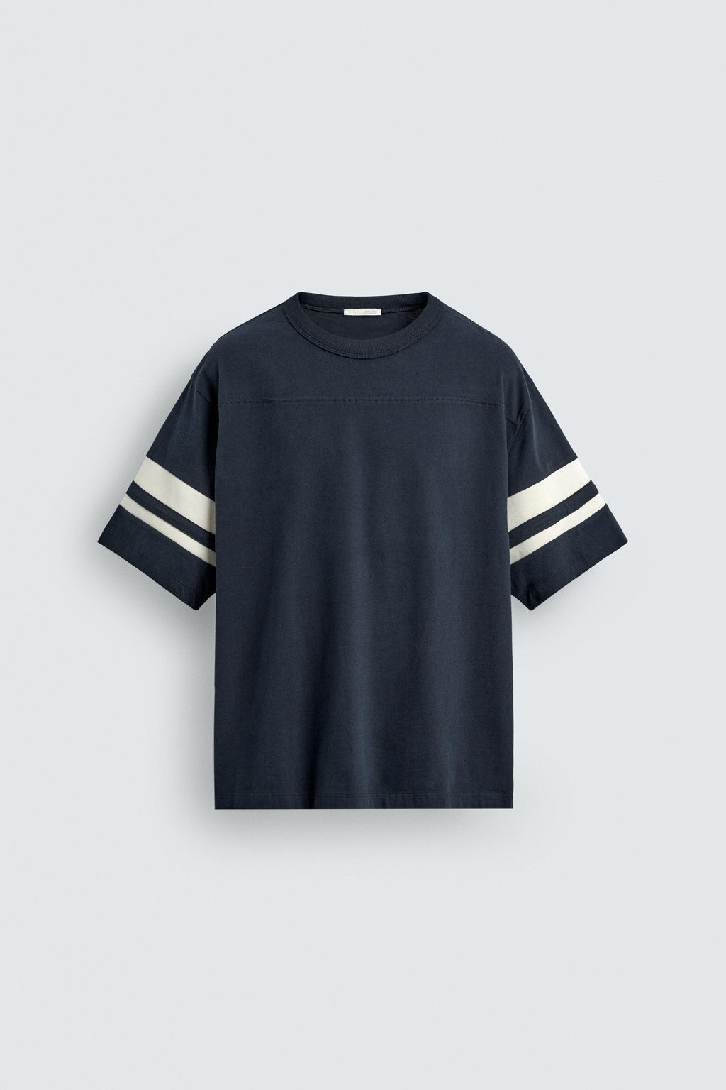 CAMISETA RELAXED FIT BANDAS / Marino - Zara фото 7