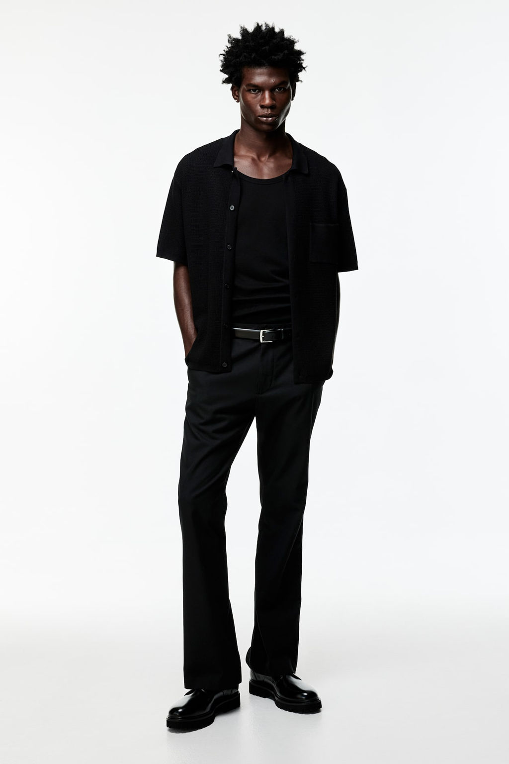 Camisa en punto texturizado Regular Fit - H&m фото 2