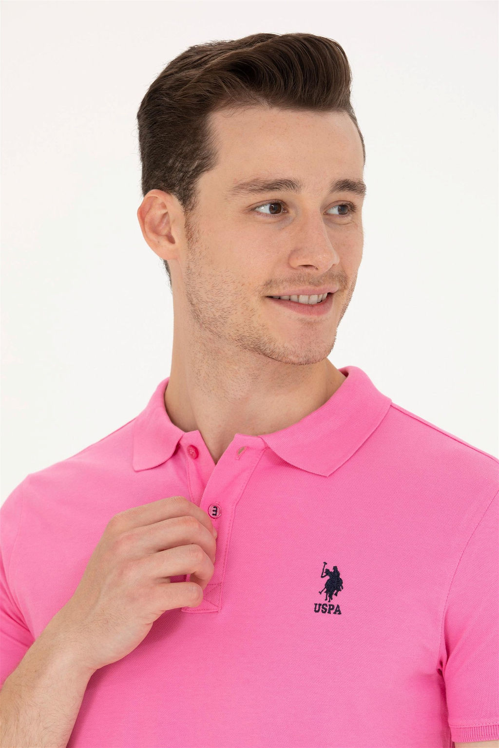 Мужская розовая базовая футболка - U.s. polo assn фото 9