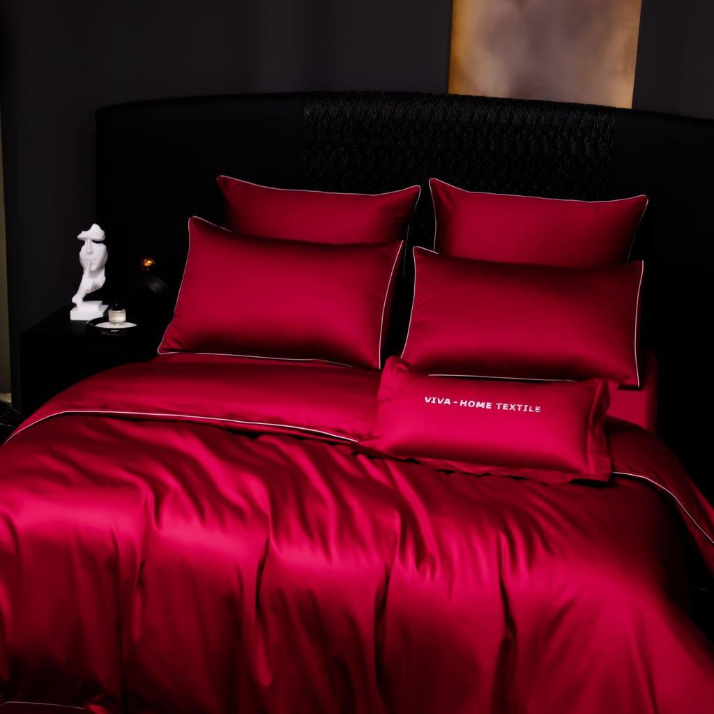 Комплект постельного белья Однотонный Сатин Премиум на резинке OCPR013 180*200*30;160*200*30;140*200*30 2 спальный 4 Наволочки