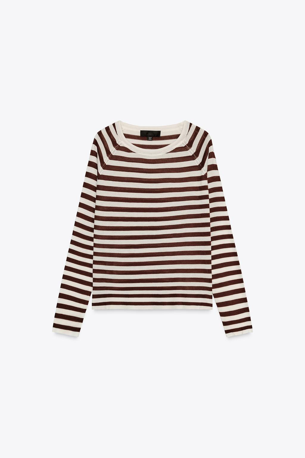 FINE KNIT STRIPED SWEATER - Zara фото 3