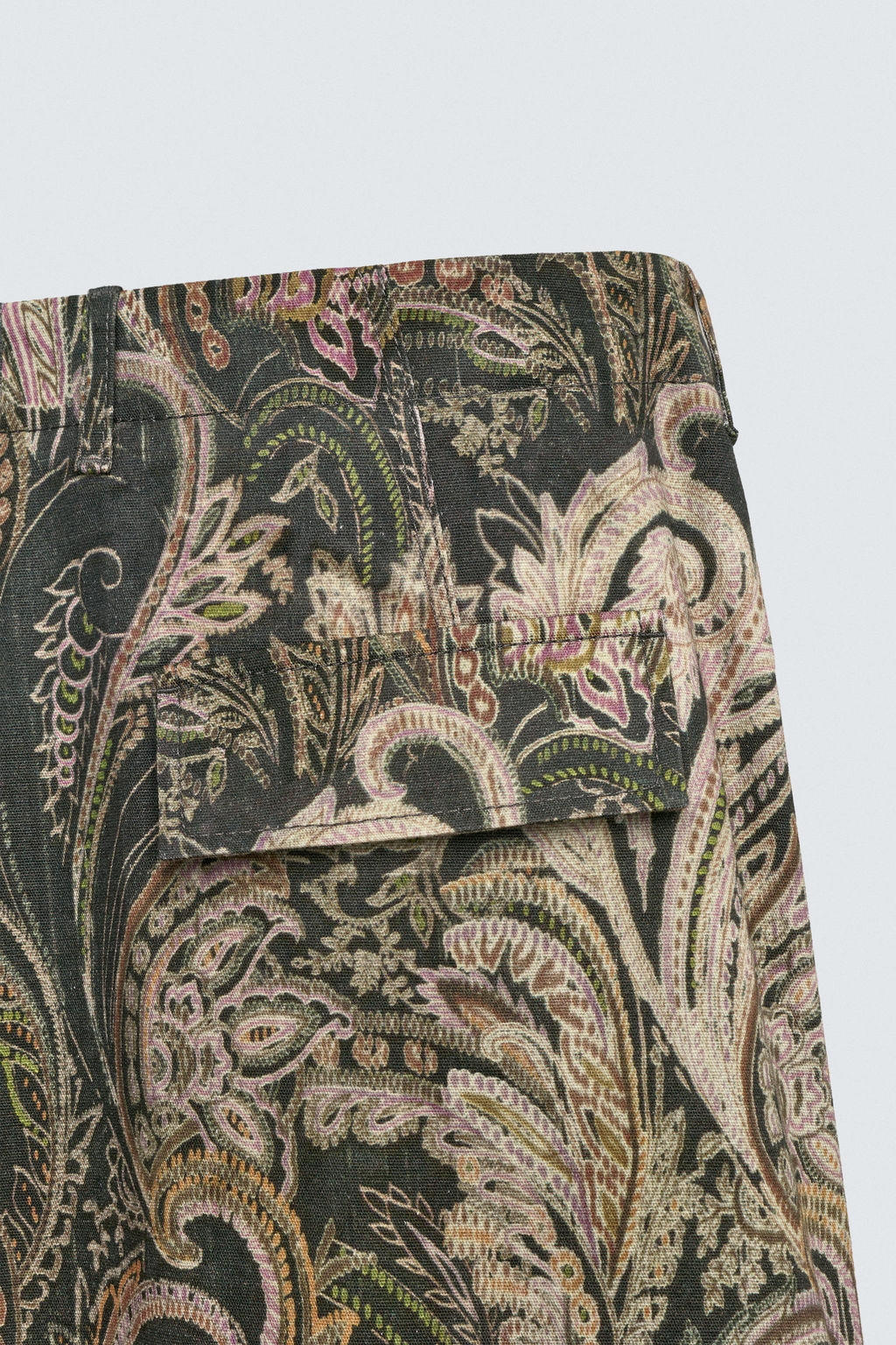 LIMITED EDITION PAISLEY BARREL FIT CARGO TROUSERS - Zara фото 9